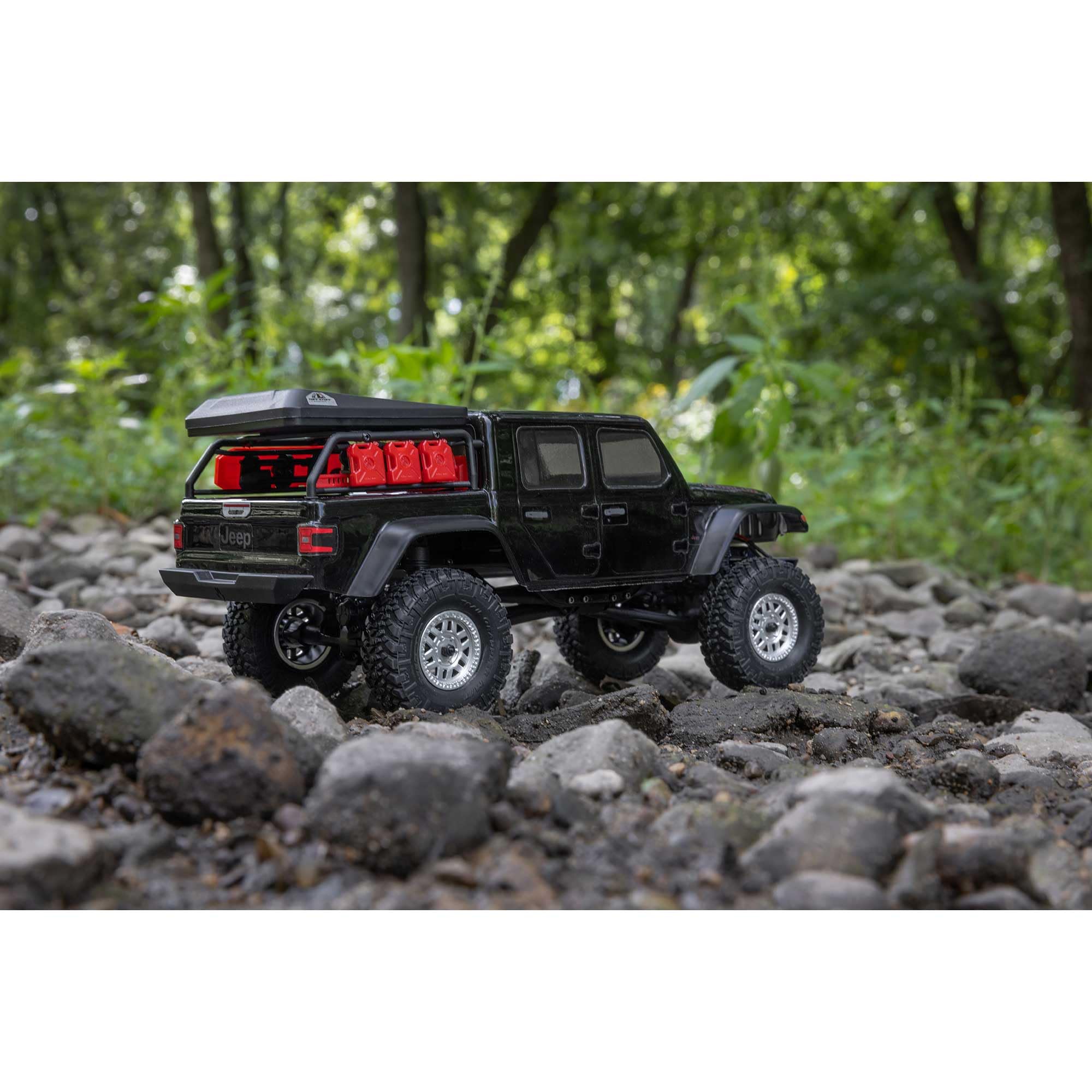 Axial SCX24 RC Truck Jeep Gladiator 4 Wheel Drive Rock Crawler Brushed RTR (Nothing Needed to Complete Ready-to-Run), Black, AXI00005V2T5, Remote Control Car, RC Car, RC Crawler