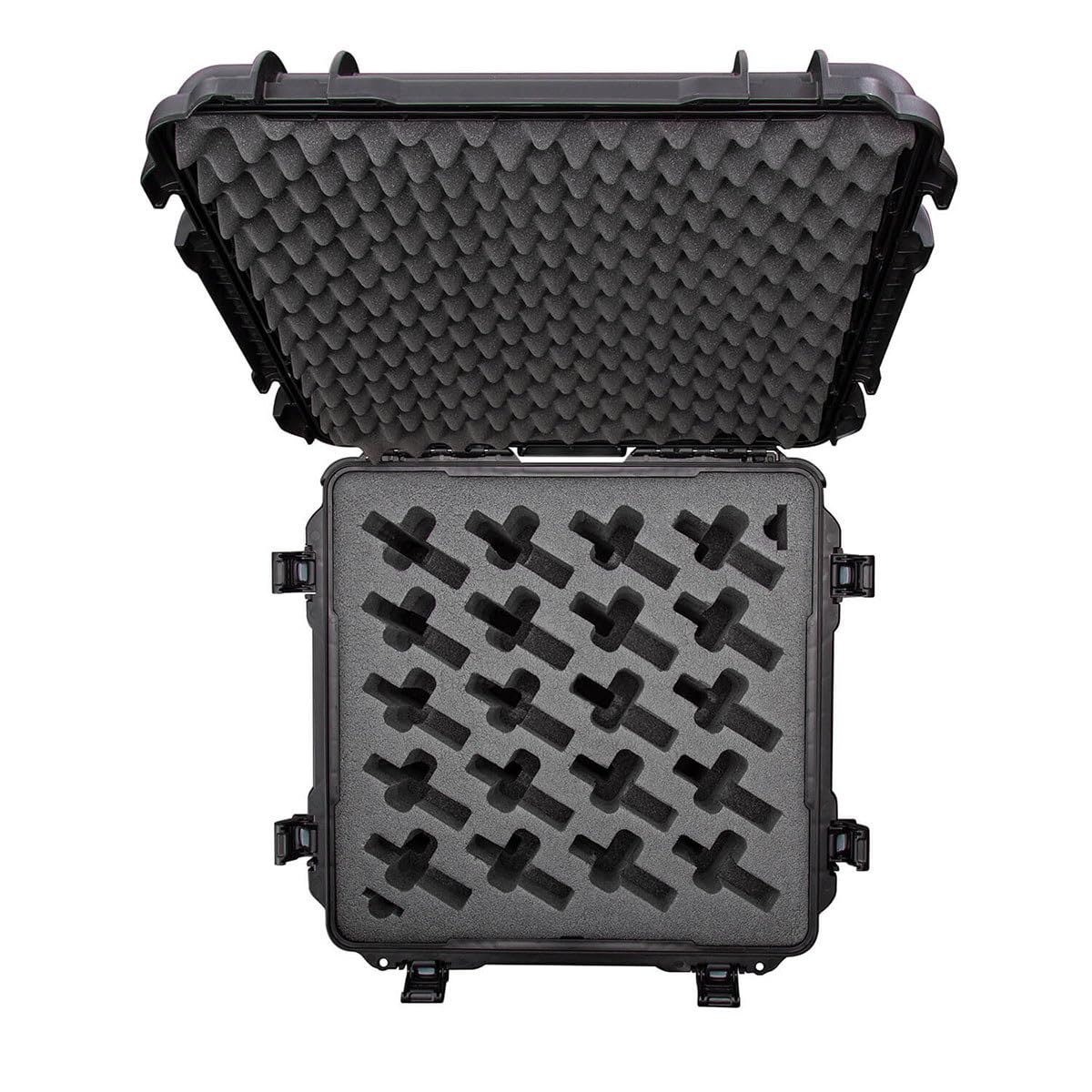Waterproof Nanuk 968 Professional Gun Case with Foam Insert for 20UP w/Wheels - Black (968-20UP1)