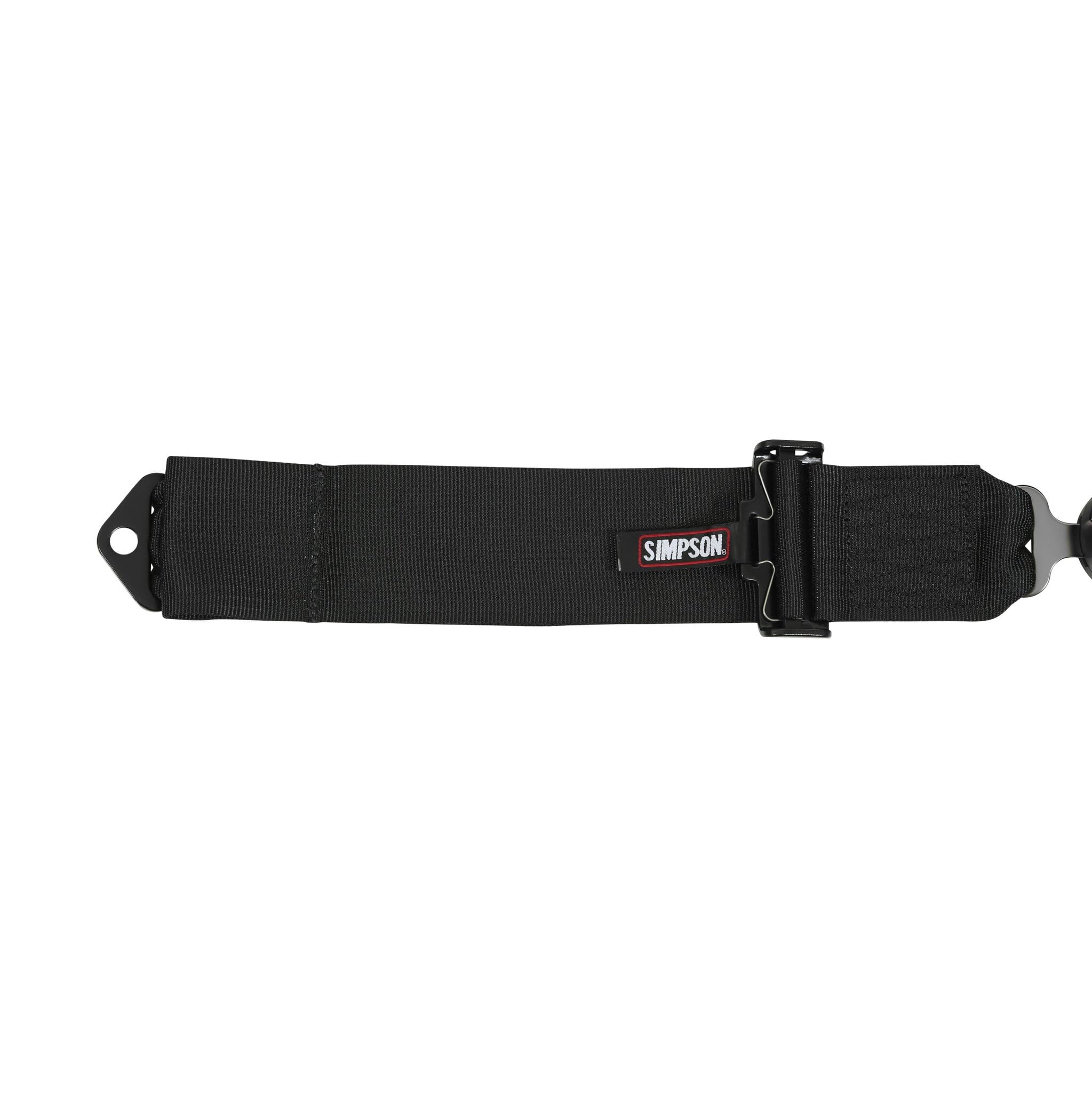 Simpson Racing L&L Harness 29110BKR1X - Camlock (Rotary) - SFI 16.1-55" Long - 5-Point - Pull Down - Bolt-In - Black