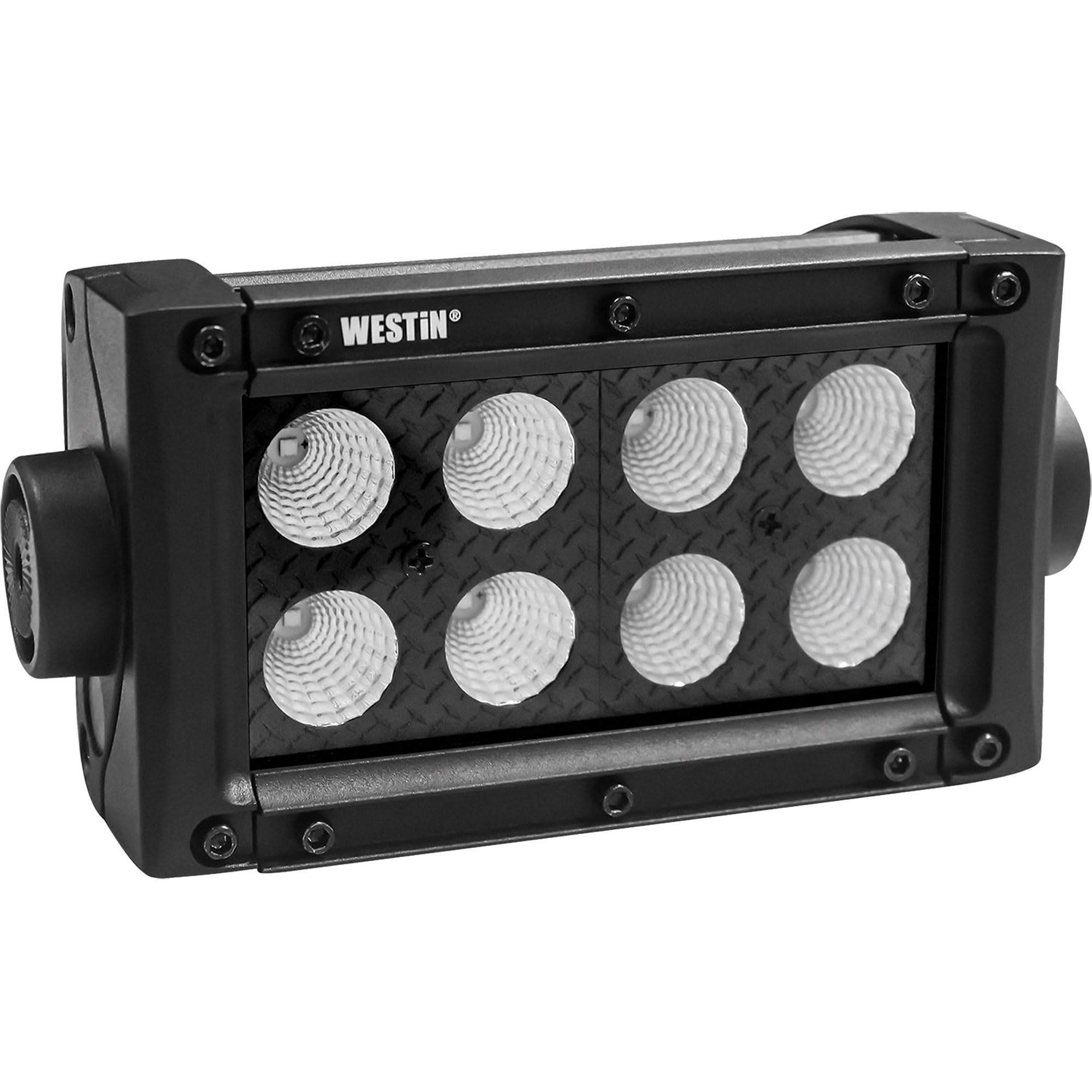 B-Force Westin 09-12212-8F Black Face 4 inch Double Row LED Light Bar with Flood Beam