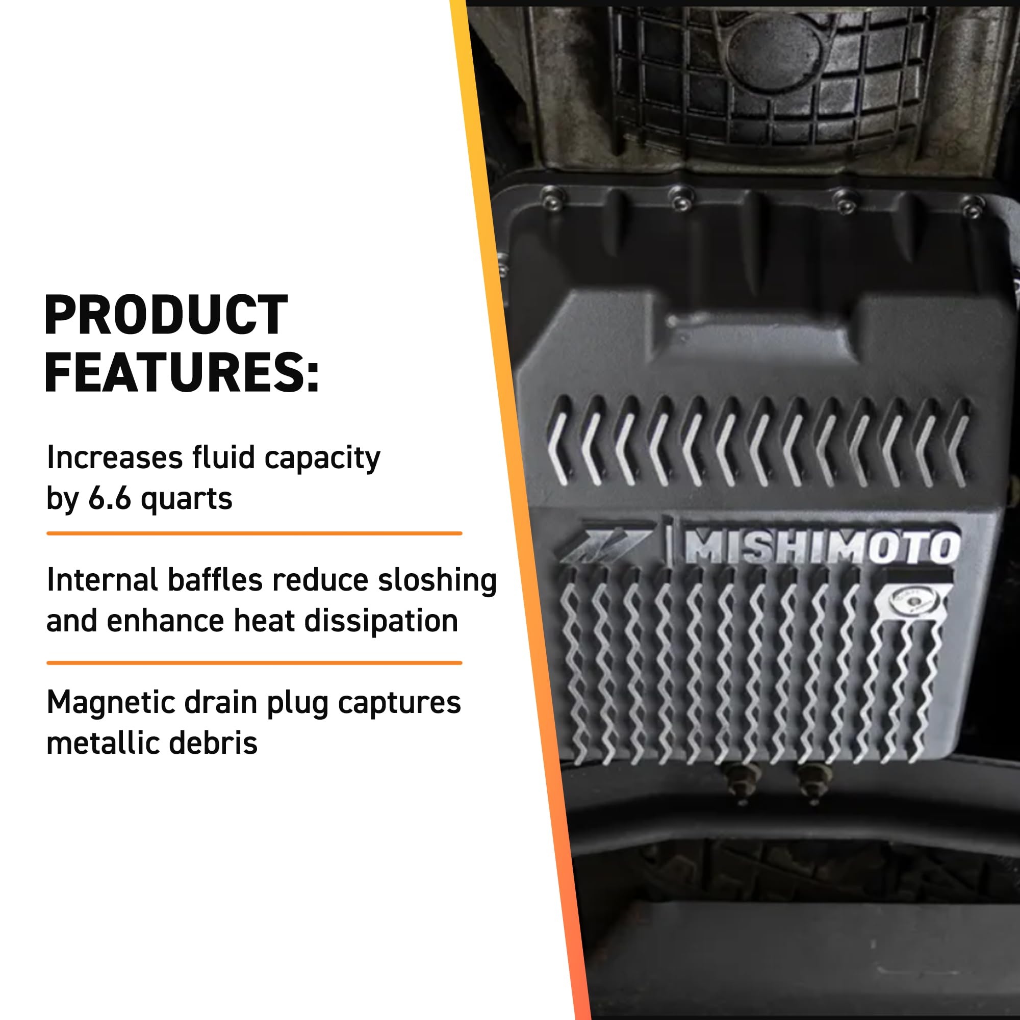 Mishimoto Transmission Pan Aluminum, Compatible with Ford E4OD, 4R100, & 5R110 Transmissions