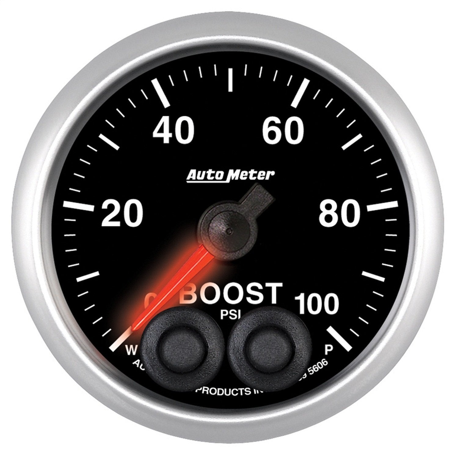 Auto Meter 5606 2-1/16" Elite Full Sweep Electric Boost Gauge 0-100 PSI