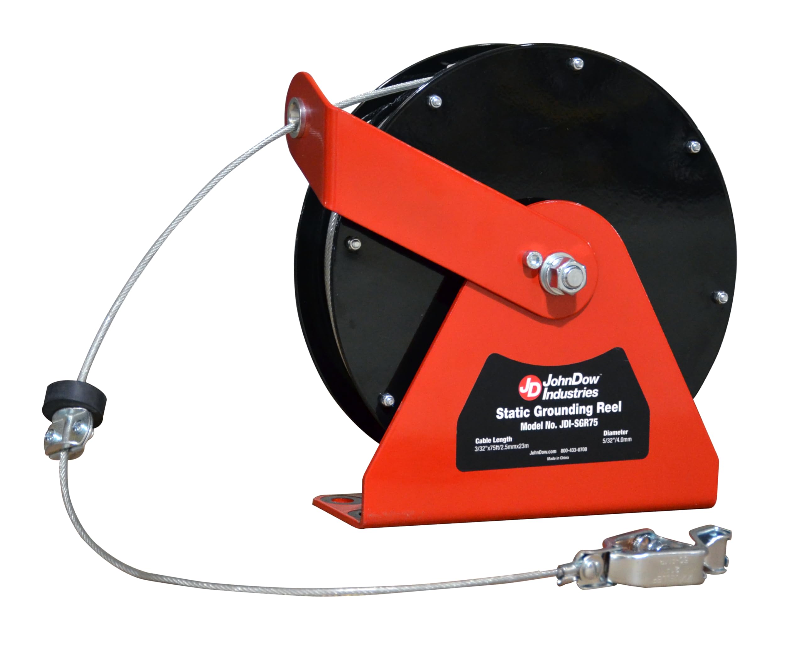 Static Discharge Grounding Wheel JohnDow Industries JDI-SGR75 75-Foot Grounding Wheel for Use with Fuel Caddies