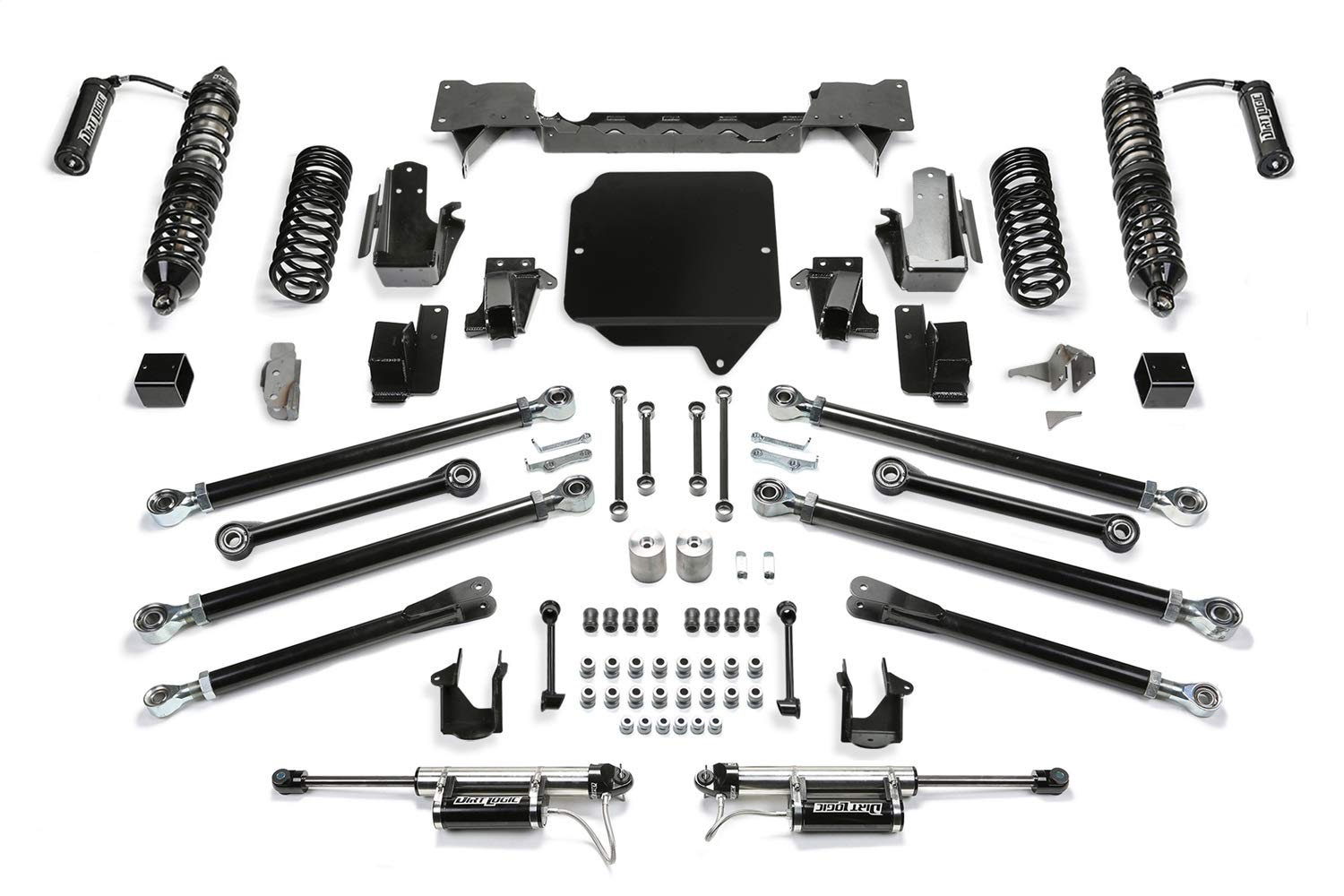 3in Fabtech Crawler Coilover for 2018-20 Jeep JL 4-Door with DLSS 2.5 & Resi & RR DLSS Resi