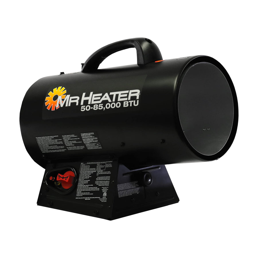 F271380 Mr. Heater MH85QFAV Forced Air Propane Heater, Black