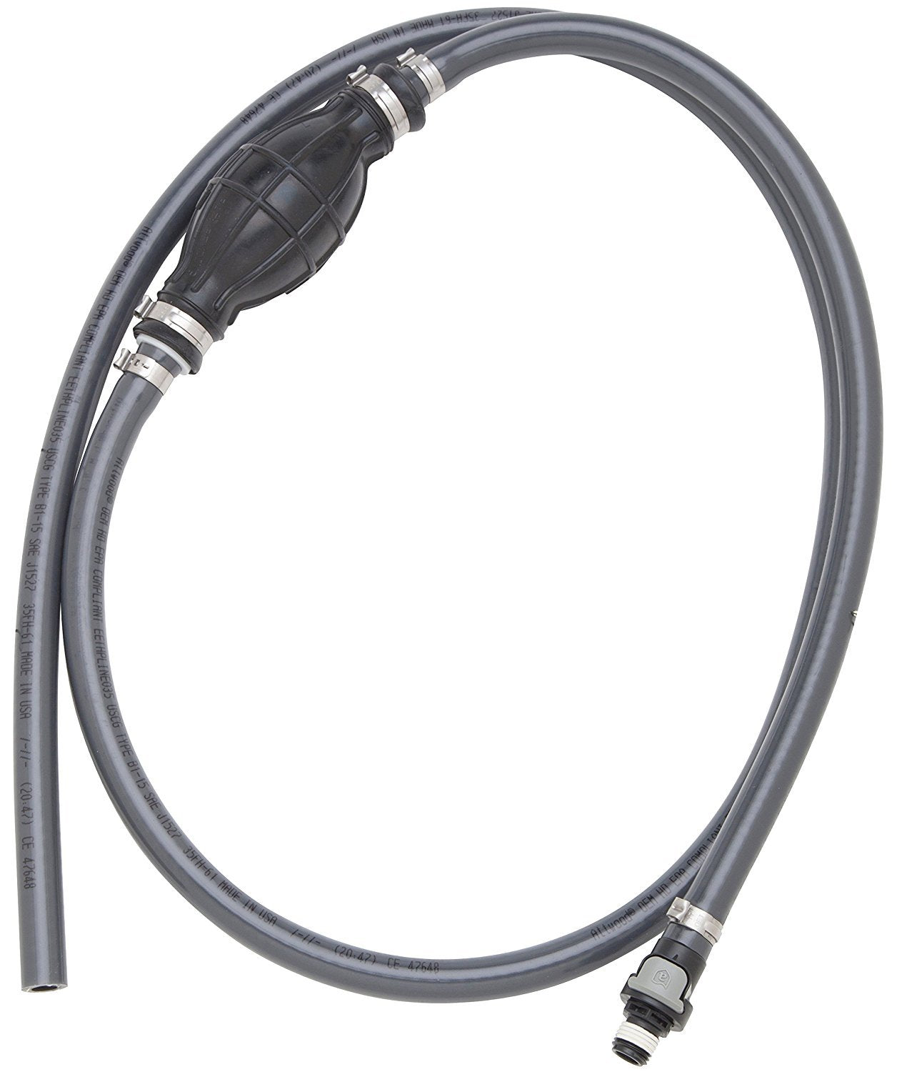 Marine Boat Fuel Line Kit Attwood 93806UUS7 with Universal Sprayless Fuel Connector, 6-Foot x 3/8-Inch - Universal