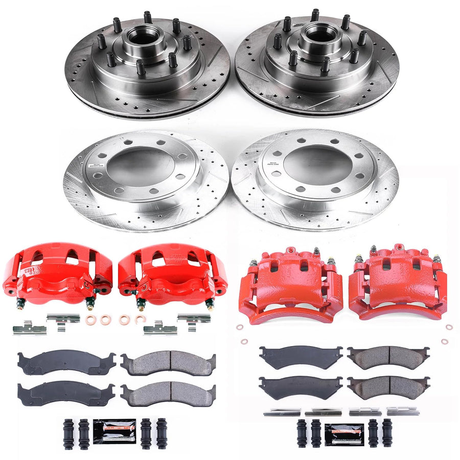 Power Stop Z23 Evolution Sport Brake Upgrade Kit with Front & Rear Powder Coated Calipers