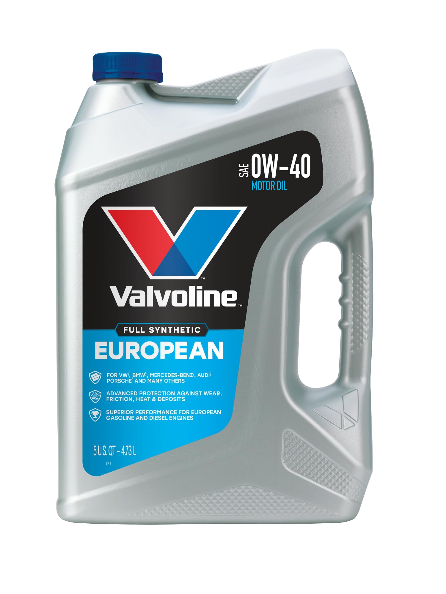 European Vehicle Valvoline Full Synthetic 0W-40 Motor Oil 5 Quart