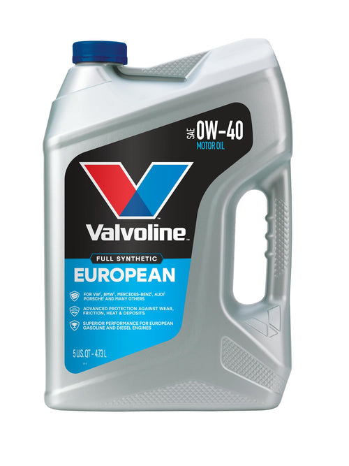 European Vehicle Valvoline Full Synthetic 0W-40 Motor Oil 5 Quart