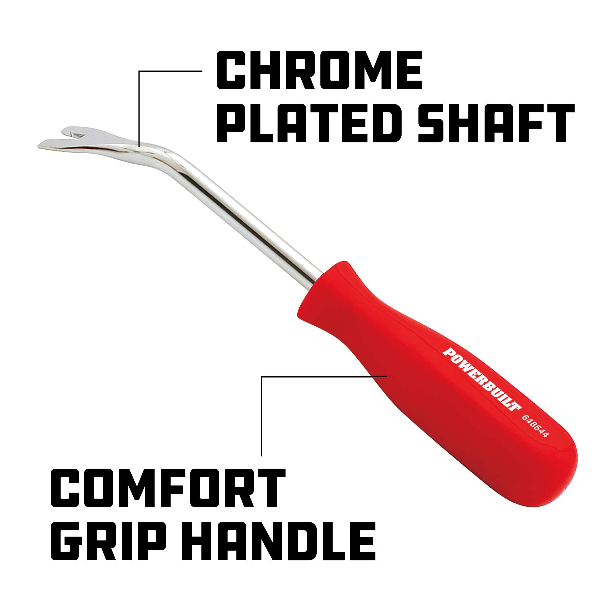 Powerbuilt Upholstery Remover, Door Trim Pad Remover, For quickly releasing door panel and clips - 648546
