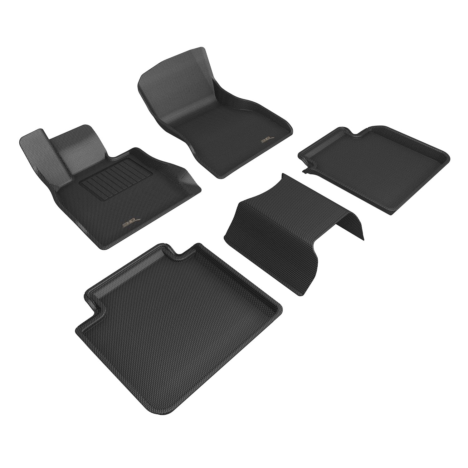 MAXpider 3D Custom Fit Kagu Floor Mat (Black) Compatible with BMW i7 (G70) 2023-2026 - Full Set