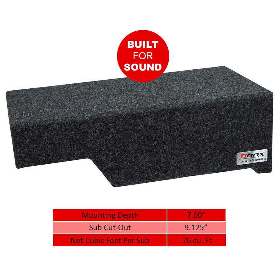 Bbox 10 Inch Single Sealed Subwoofer Enclosure - Accu-Tuned Sealed Subwoofer Boxes & Enclosures - Subwoofer Box Improves Sound, Audio Quality & Bass - Fits 2004 - 2008 Ford F150 Super Crew / Super Cab