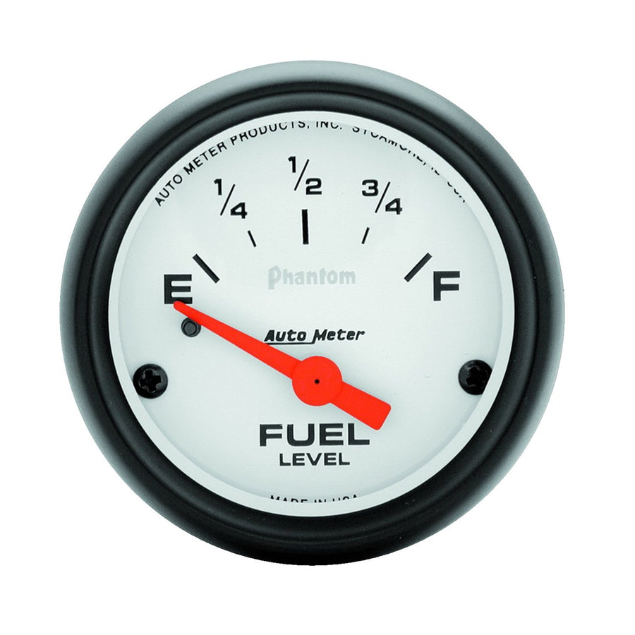 Auto Meter Phantom Electric Fuel Level Gauge 5716, 2 1/16" - Short Sweep/Electric