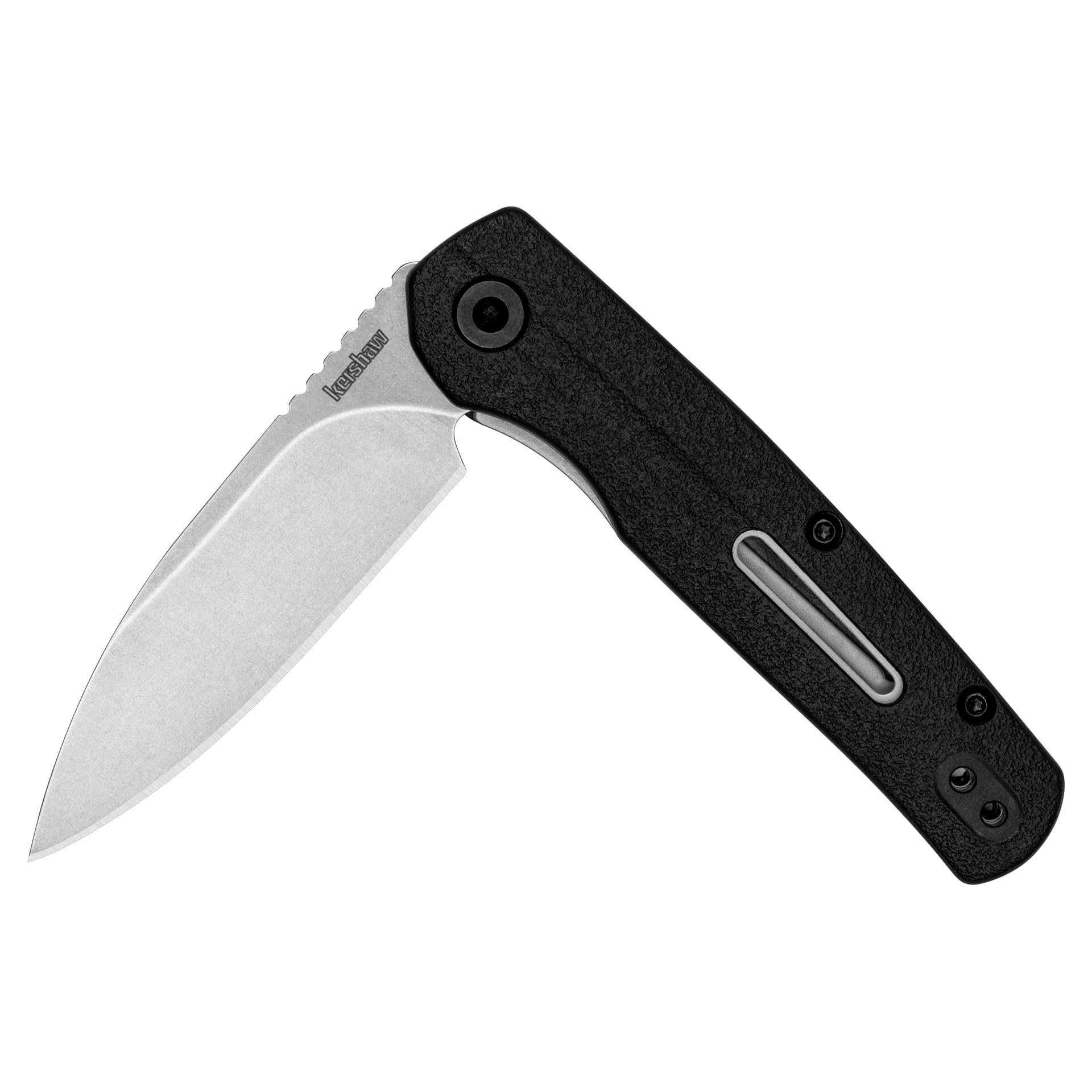 Kershaw Pocket Knife Korra, Black Design, 2.75 Inch Stainless Steel Drop Point Blade, EDC with Assisted Opening, Reversible Pocketclip, Everyday Carry Pocket Knife for Men and Women