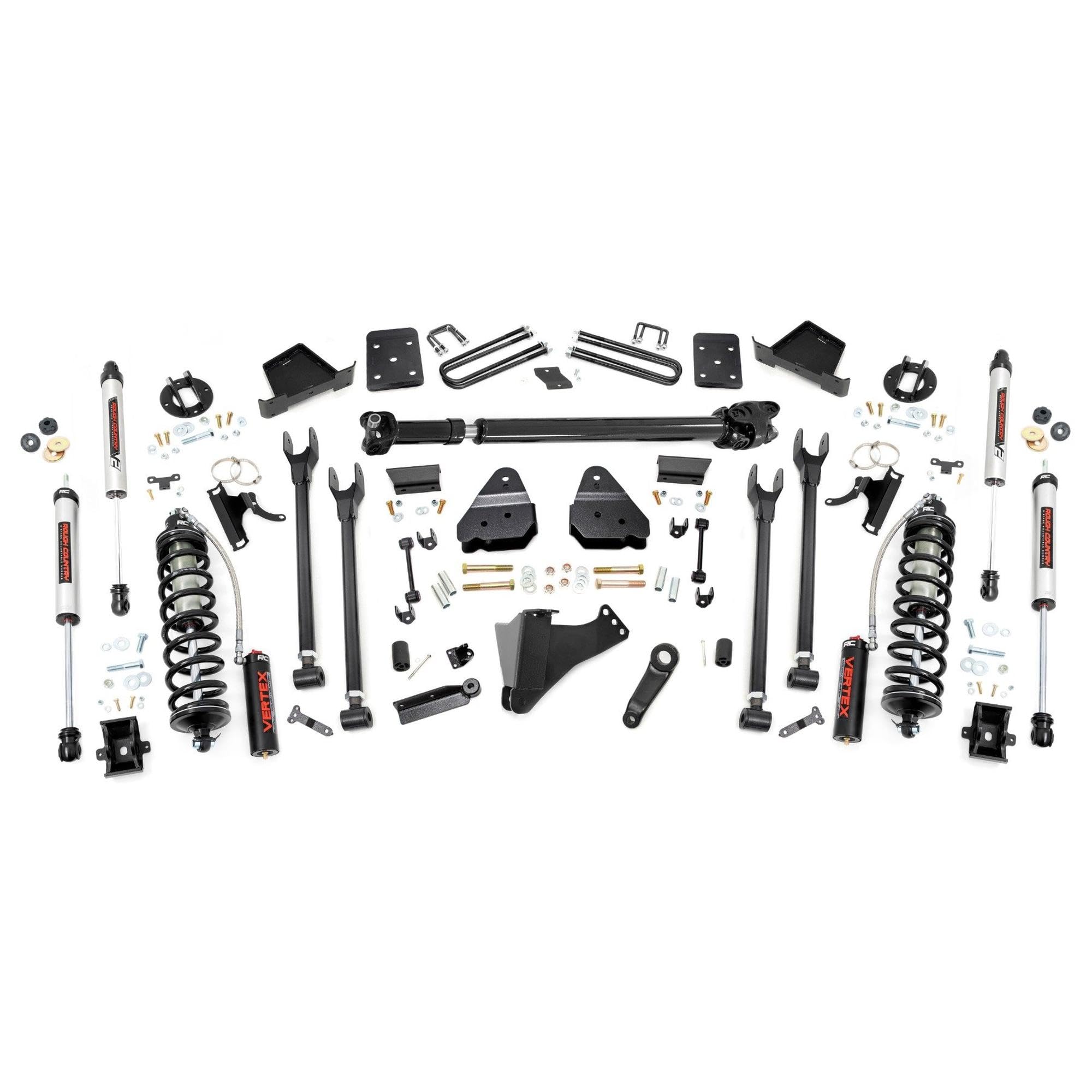 6" Rough Country Coilover Lift Kit for 17-22 Ford Super Duty | 4 Link - 56058