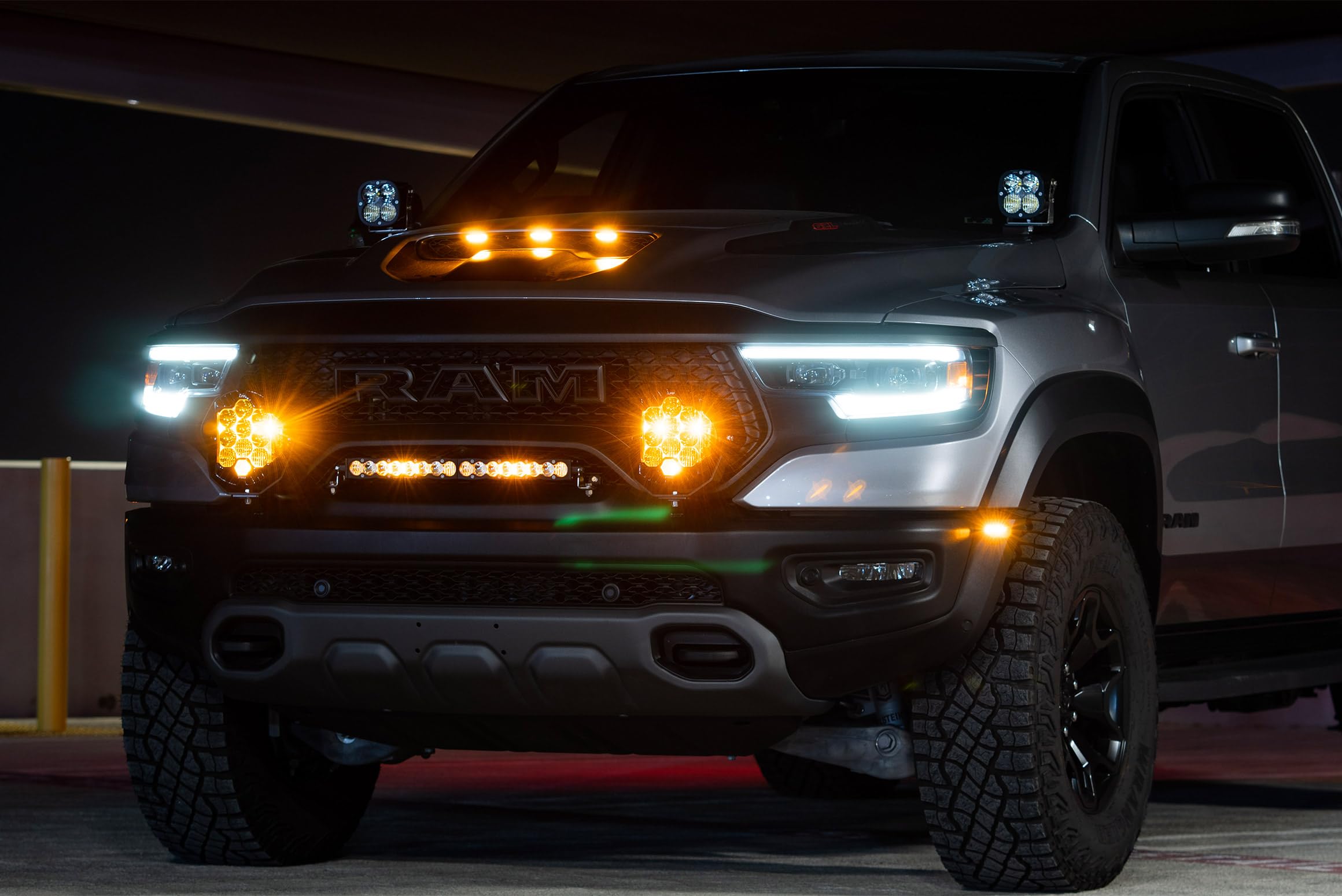 Baja Designs Bumper Light Kit LP9 Pro LED for Dodge Ram 1500 Rebel; 1500 TRX Truck (Driving/Combo; Clear)