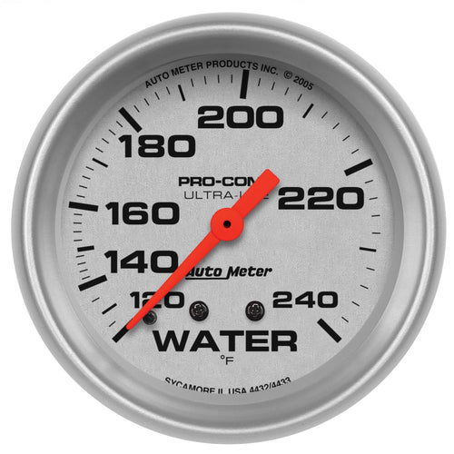 Auto Meter Ultra-Lite 4433 Mechanical Water Temperature Gauge