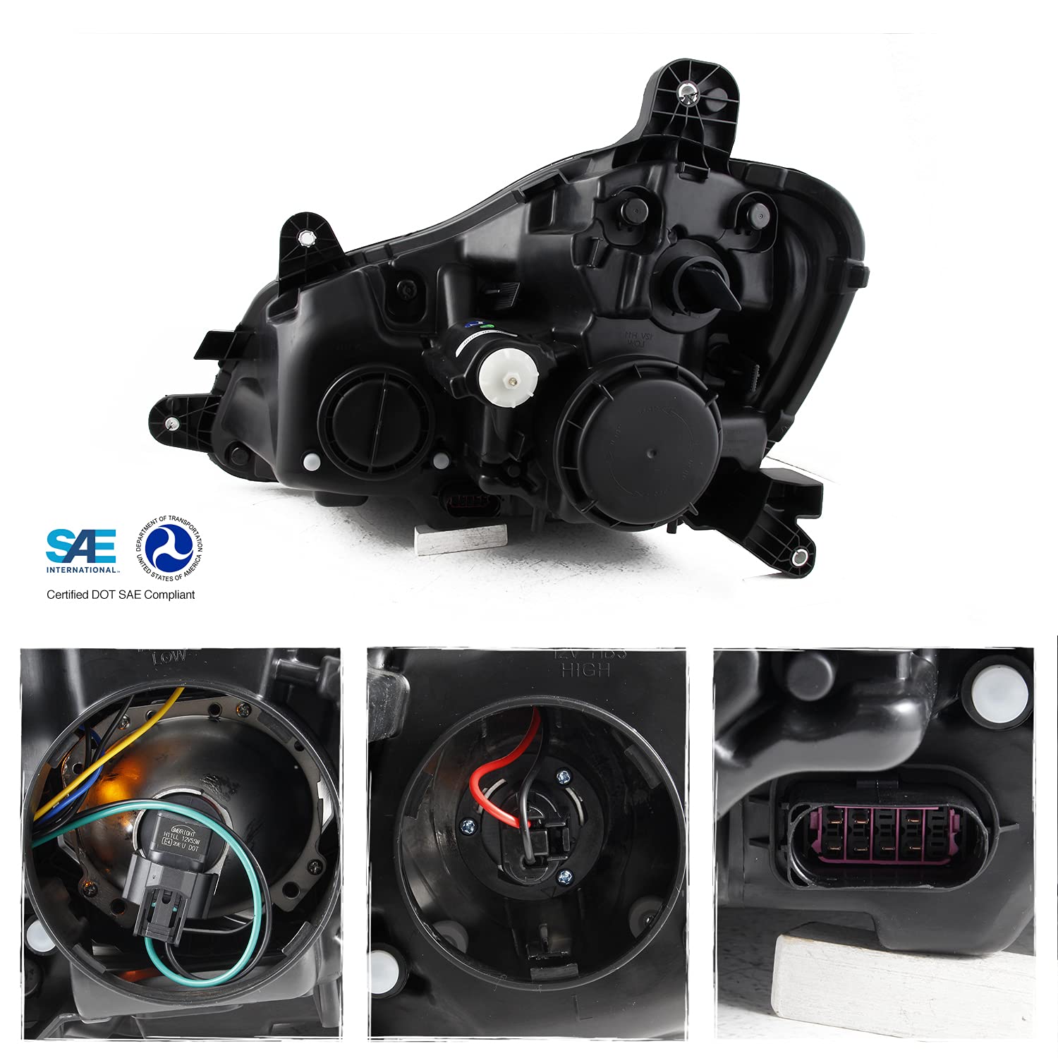 For 2013-2019 Kenworth T680 AKKON OE Projector Headlights Headlamp Replacement Assembly - Right Passenger