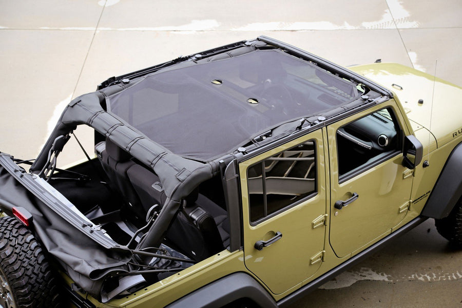 Eclipse Sun Shade, Rugged Ridge Full, Black | 13579.05 | Fits 2007-2018 Jeep Wrangler JK 4-Door