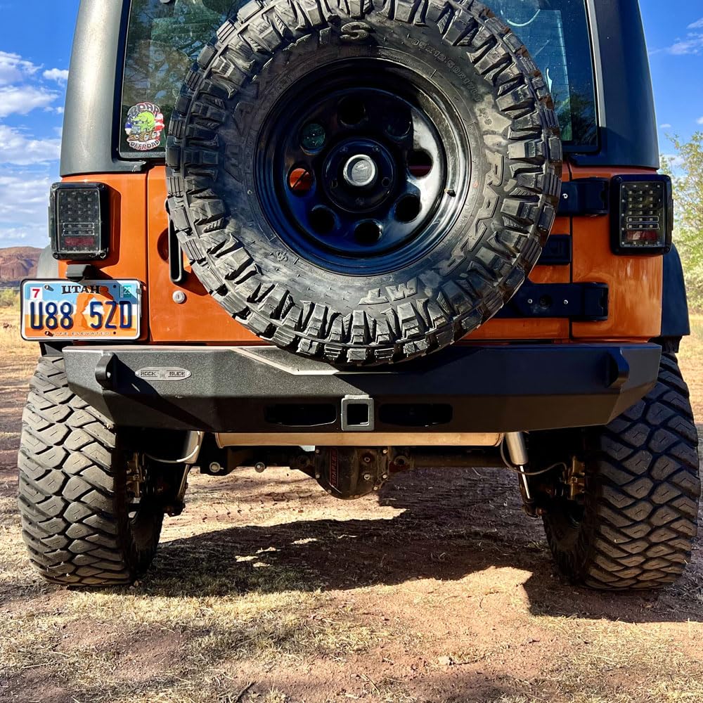Rigid Series Jeep JK Shorty Rear Bumper For 07-18 Wrangler JK No Tire Carrier Rock Slide Engineering