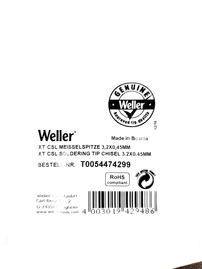 Weller XTCSL T0054474299 SOLD TIP, CHISEL 3.2 X.45MM, Black
