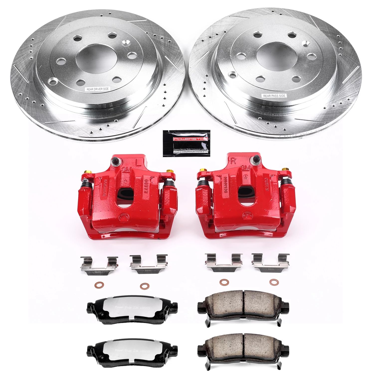 Power Stop Rotor, Pad and Caliper Brake Kit KC5262-36 For Buick Enclave, Chevrolet Traverse, GMC Acadia, GMC Acadia Limited, Saturn Outlook [Model Specific]