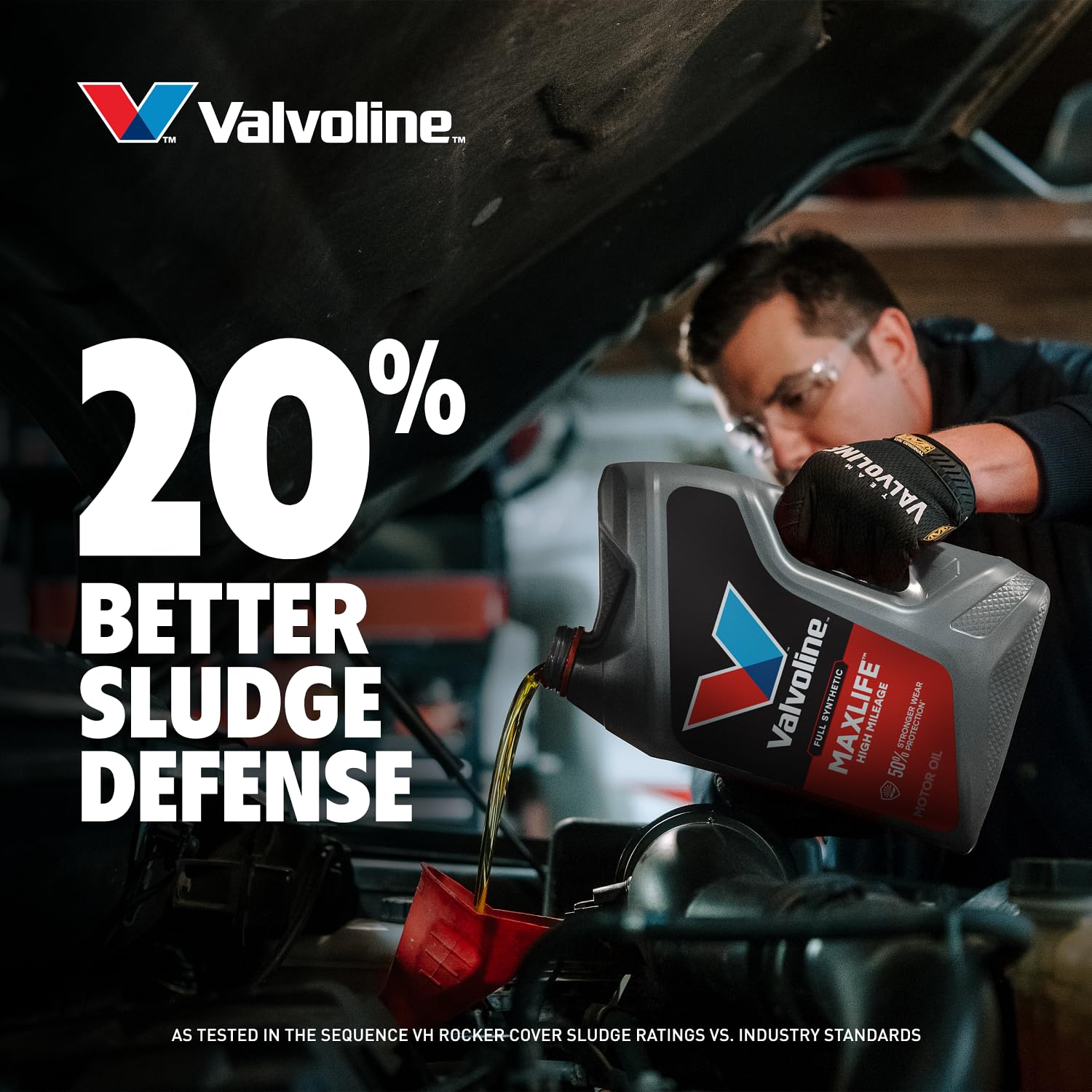 Valvoline High Mileage Full Synthetic with MaxLife Technology SAE 5W-20 Motor Oil 1 QT, Case of 6