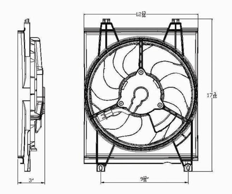 COOLING FAN ASSEMBLY TYC 610890 (610890)