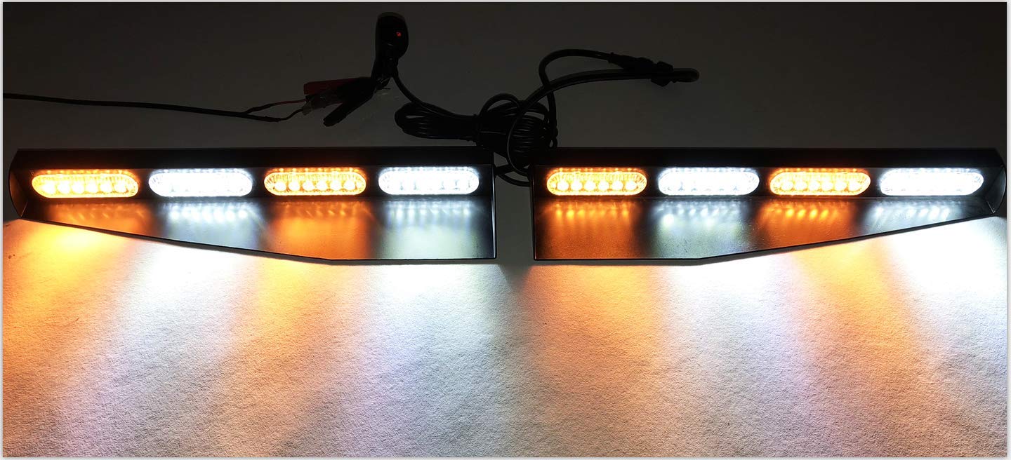 Race Sport Lighting, HiPower Strobing LED Visor Beacon - White/Amber, Light Type LED, Lens Color Clear, Included (qty.) 1 Model# 1006833