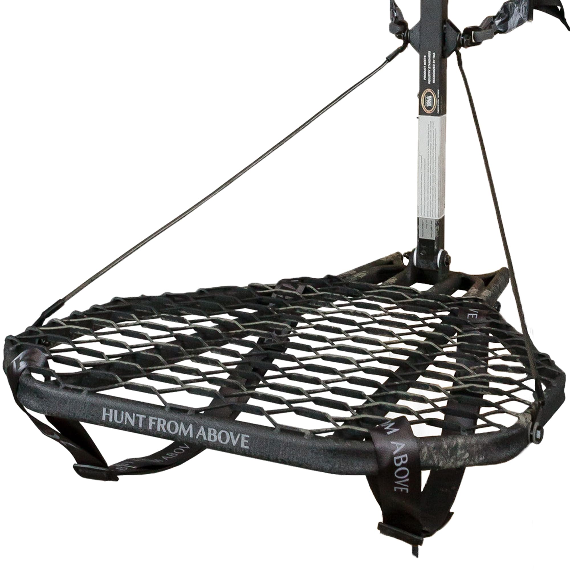Mega Hawk Combat 1-Piece Hang-On Big Game/Shooting/Hunting Steel Tree Stand with 24"x30" XL Rock-Solid Platform