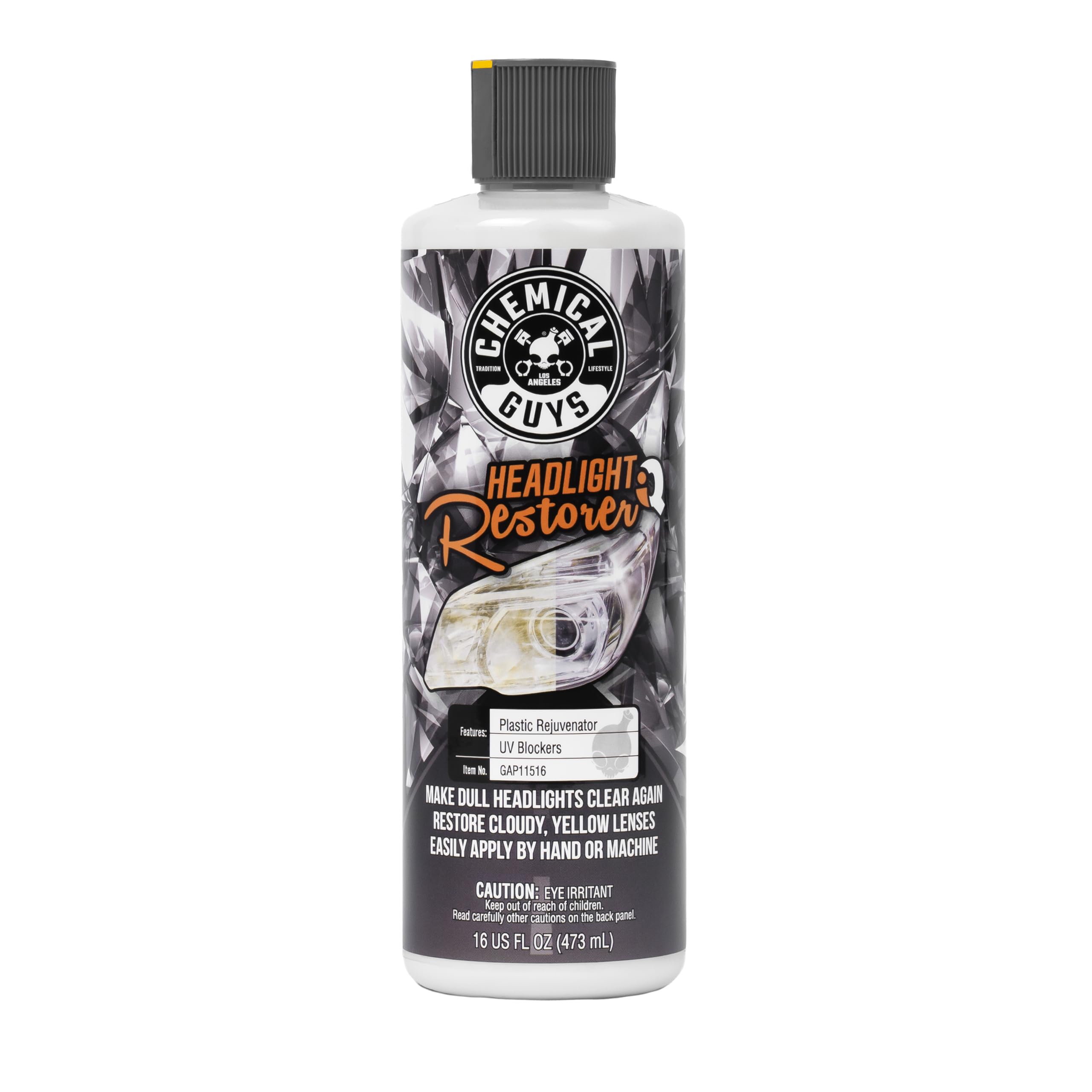 Headlight Restore and Protect Chemical Guys - Cleans, Restores Clarity, and Protects Headlights from Future Fading, Safe for Trucks, SUVs, Motorcycles, RVs & More - 16 oz