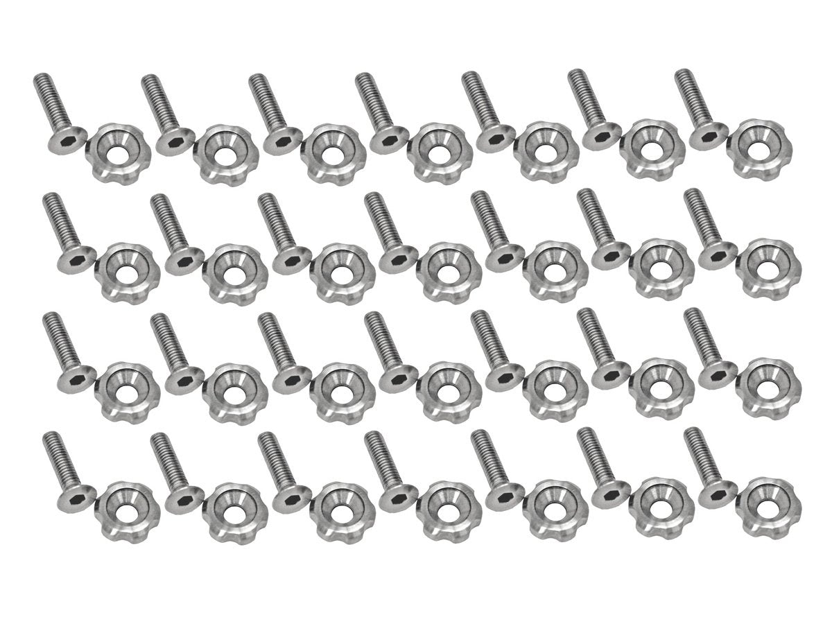 Muscle Cars Drake Underhood Stainless Steel Hardware Kit Compatible with 2005-2014 Ford Mustang, Model 378178-M6-SSB