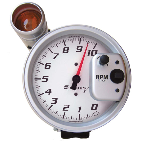 EQUUS 5" E5080 Tachometer 10K RPM White Dial & Shift Light