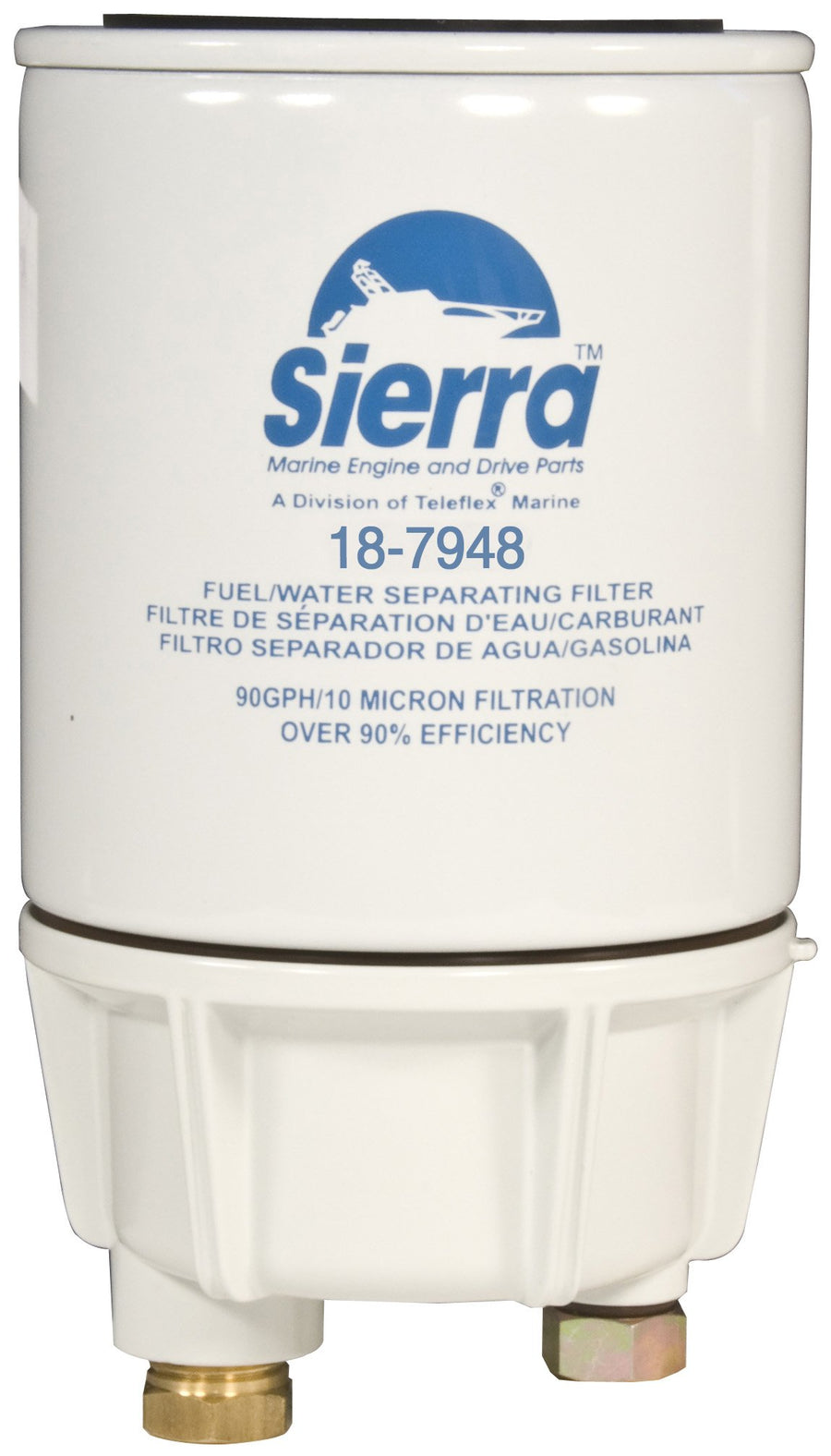 Fuel Water Separator Filter and Metal Bowl Replacement Sierra 18-7969 for Racor Filter Kits