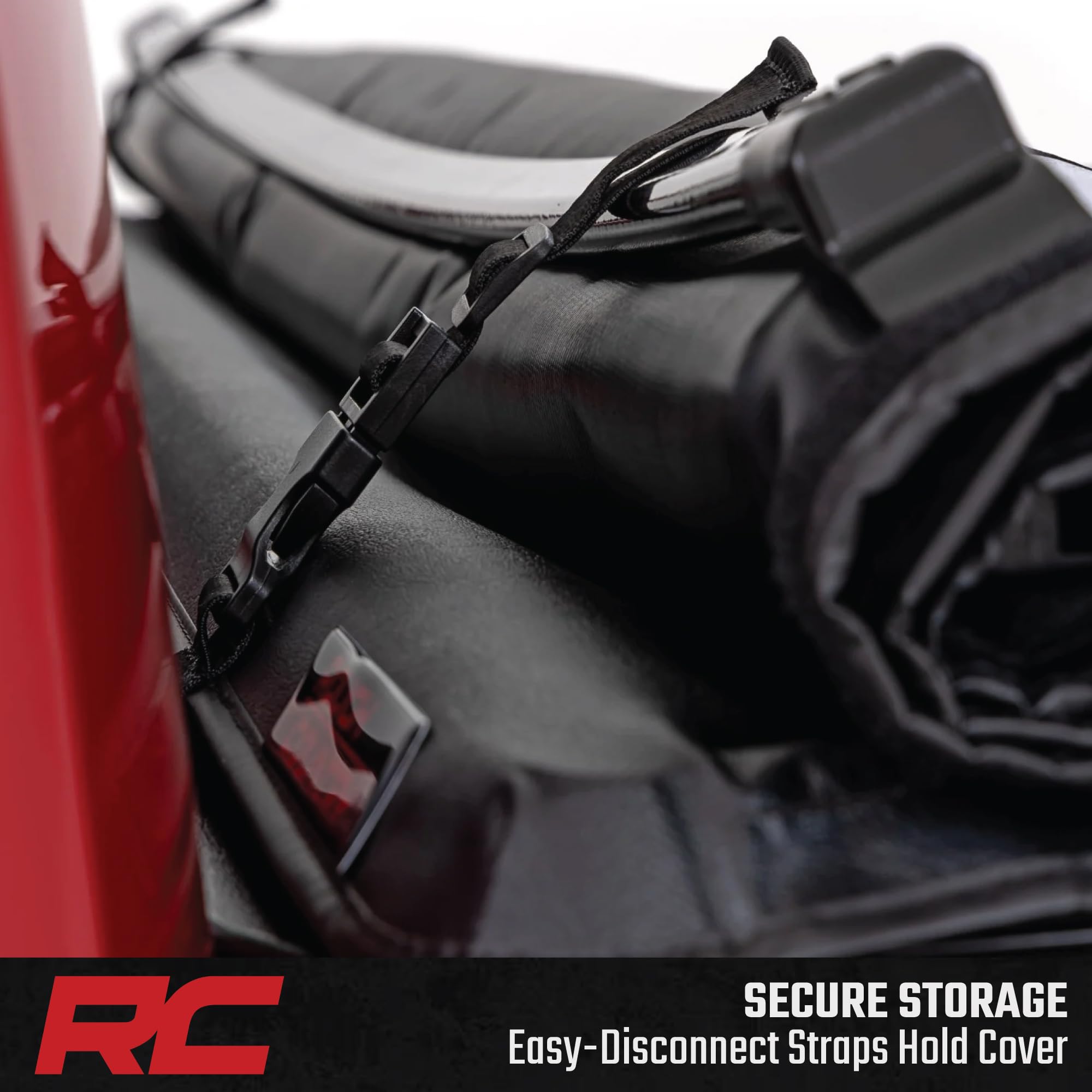 Soft Roll Up Rough Country Truck Bed Tonneau Cover for Toyota Tacoma (2024-2026) - Fits 5' (60") Bed, Weather-Resistant Roll Up Bed Cover
