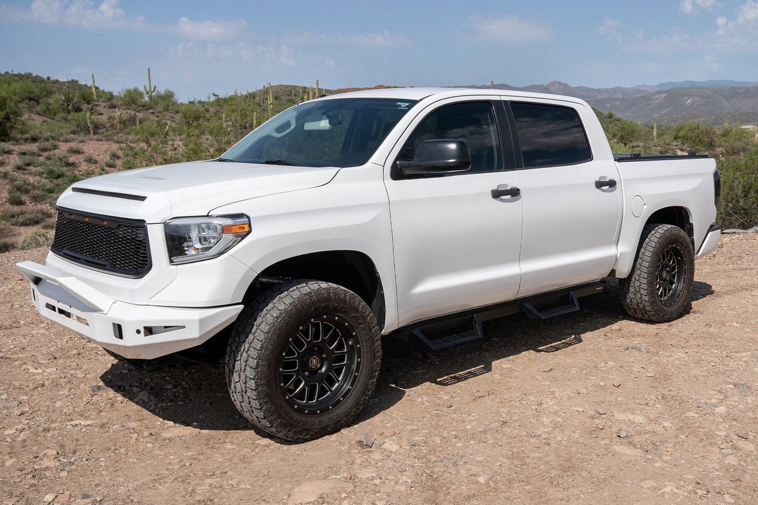 Black Magnum RT Gen 2 Drop Steps Running Boards Compatible with 2007-2021 Tundra CrewMax Cab 4 Full Door