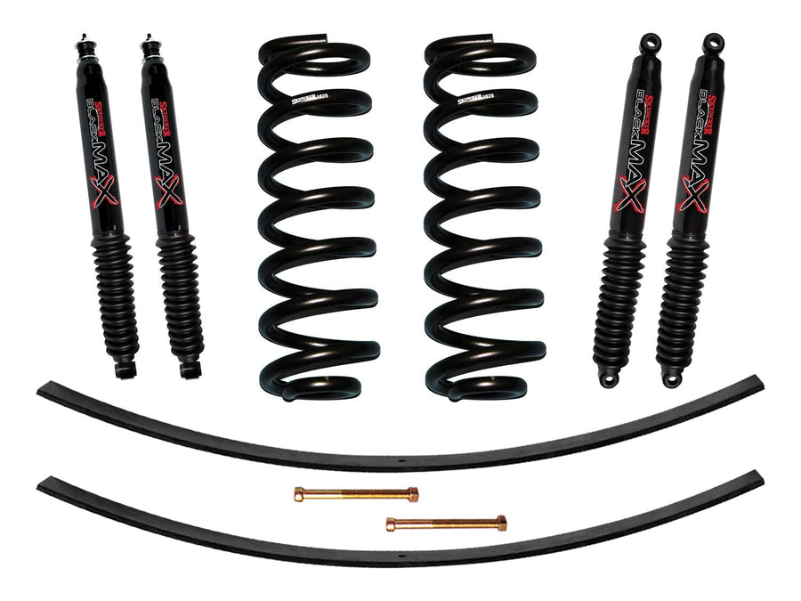Skyjacker Suspension Lift Kit 182K-B w/Shock Black MAX Shocks 1.5-2 in. Lift Incl. Front Coil Springs Rear Add-A-Leafs