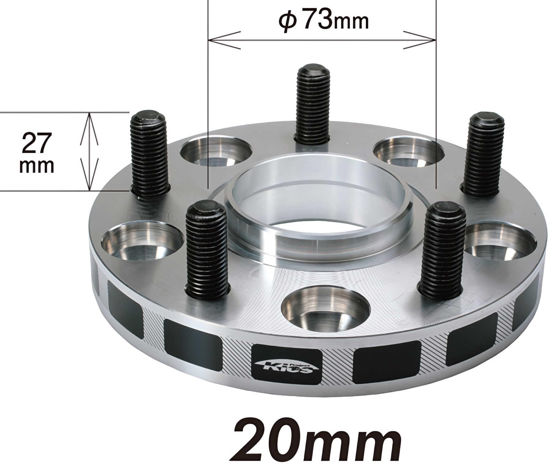 Project Kics - 12x1.25 20mm Thick 5-114.3 Hub 56mm Wide Tread Spacers (W5120W356)