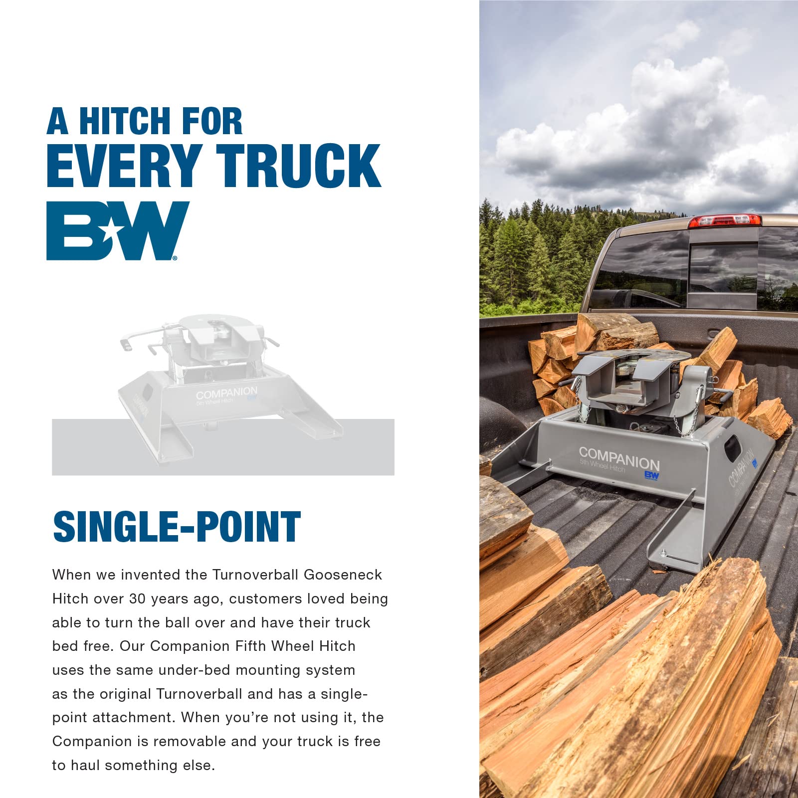 Companion Slider B&W Trailer Hitches Fifth Wheel Hitch - RVK3405