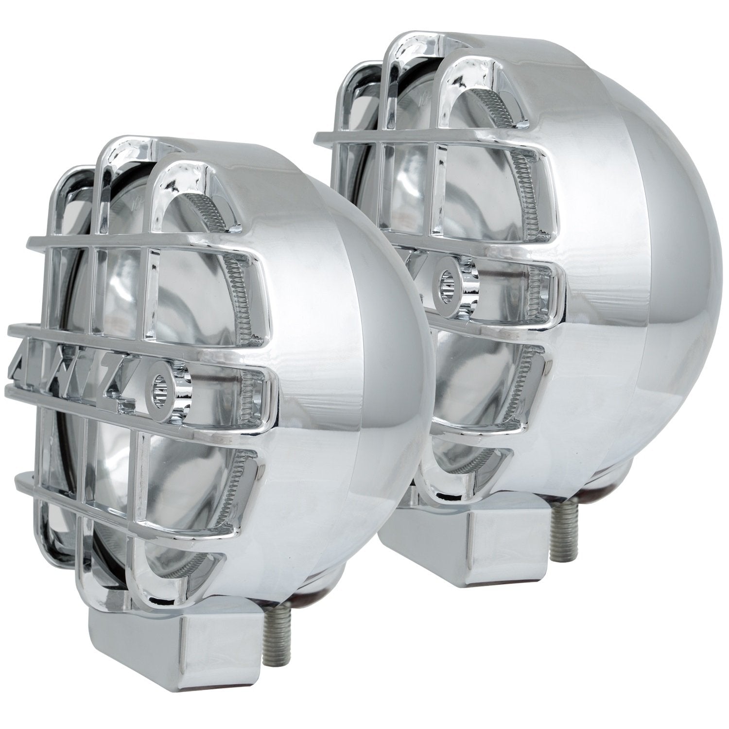 Chrome AnzoUSA 861095 6" HID Off-Road Light with Cover - Pair