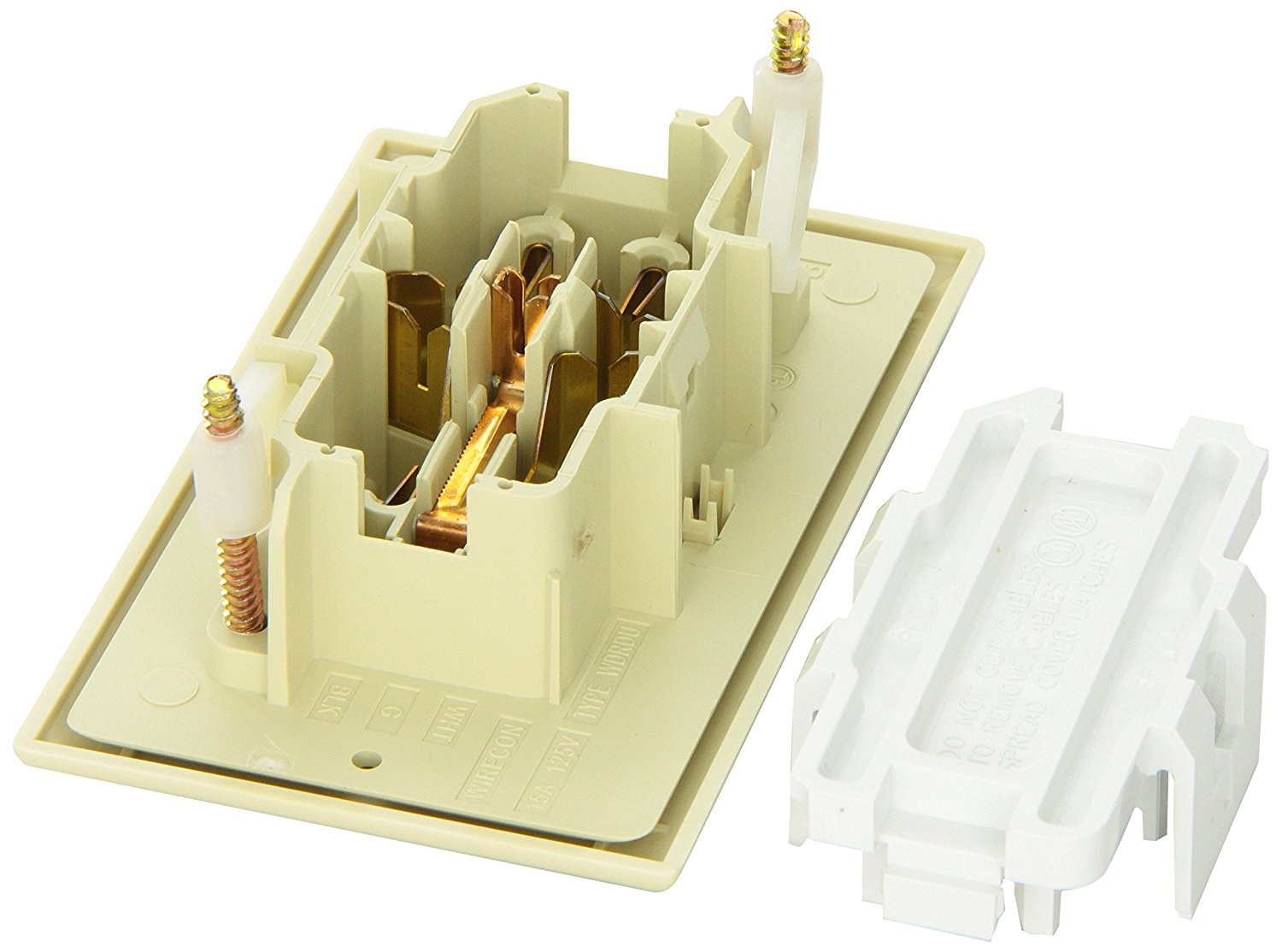 Valterra Diamond Group Ivory WDR15IV 15 Amp Decor Speed Box Receptacle, Off-White