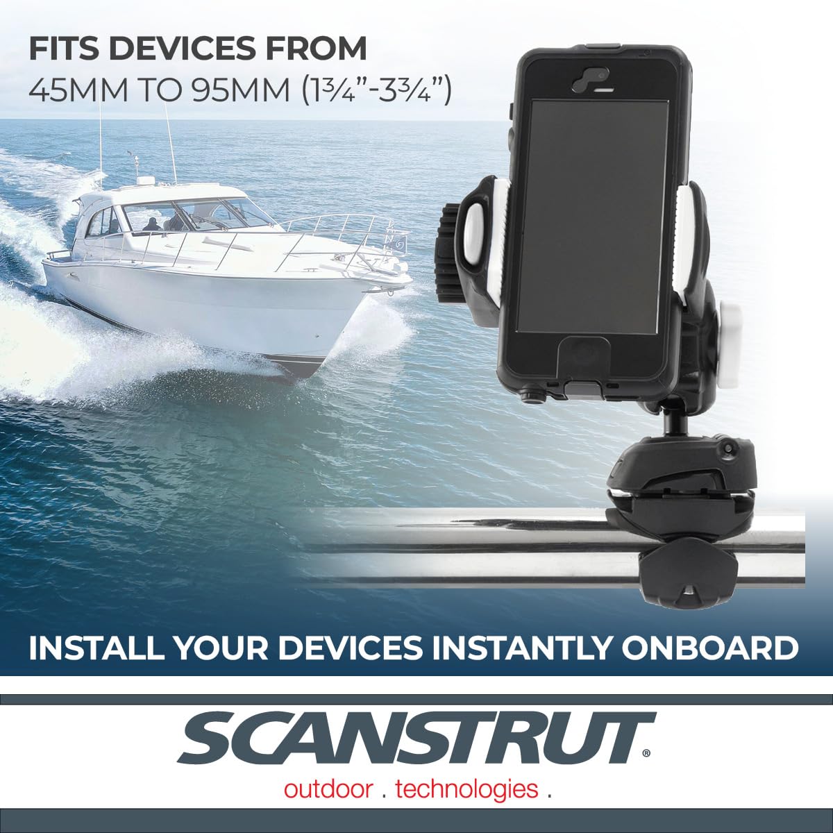 ROKK Mini Scanstrut RLS-509-402 for Phone with Rail Base
