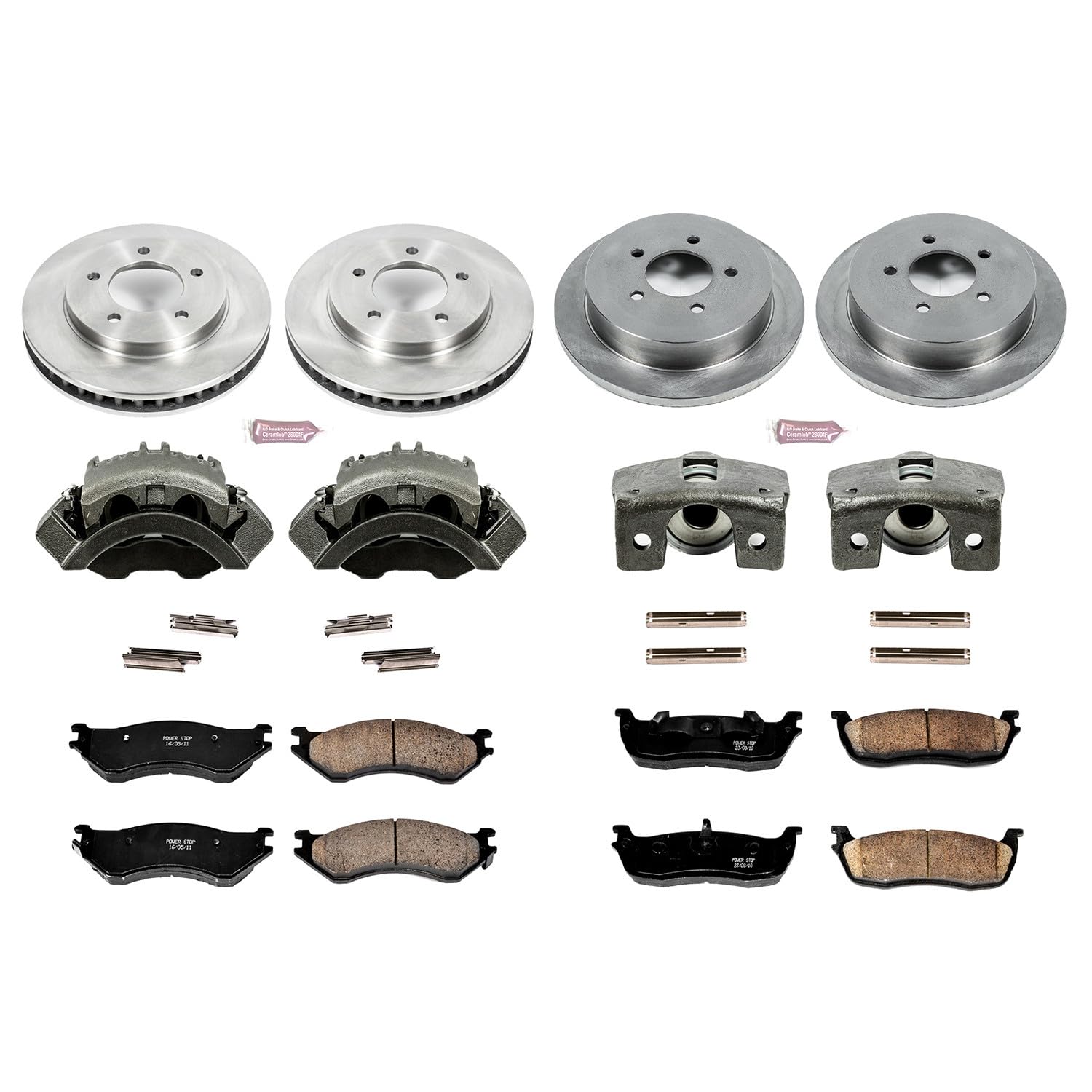 Power Stop KCOE5461 1-Click OE Replacement Brake Kit with Calipers For Ford Expedition 2000-2002, Lincoln Navigator 2000-2002 Autospecialty [Model Specific]