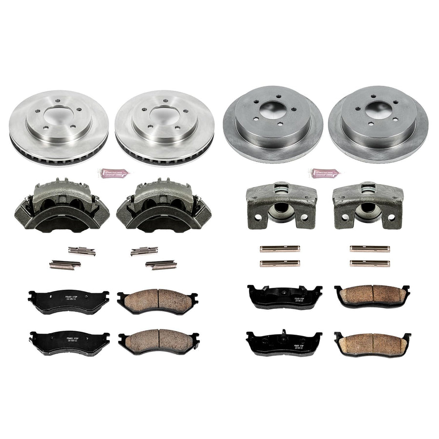 Power Stop KCOE5461 1-Click OE Replacement Brake Kit with Calipers For Ford Expedition 2000-2002, Lincoln Navigator 2000-2002 Autospecialty [Model Specific]