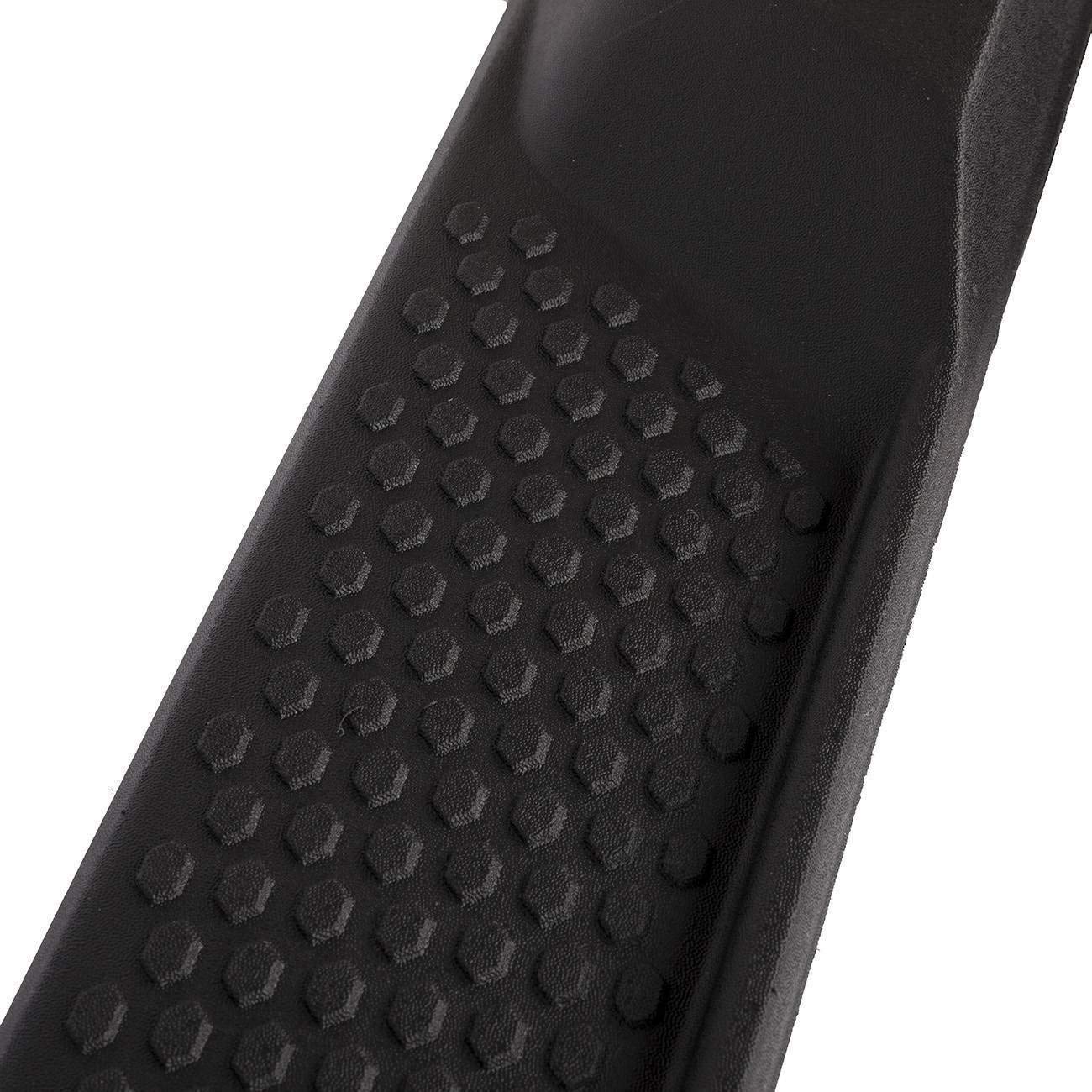 OEM Replica Black Horse Running Boards Compatible with 2018-2024 Jeep Wrangler JL(Incl. 2020 Diesel Engine & Excl. Plug-in Hybrid and Trims with Fox Hydraulic Jounce Bumpers)-RJEWRJL