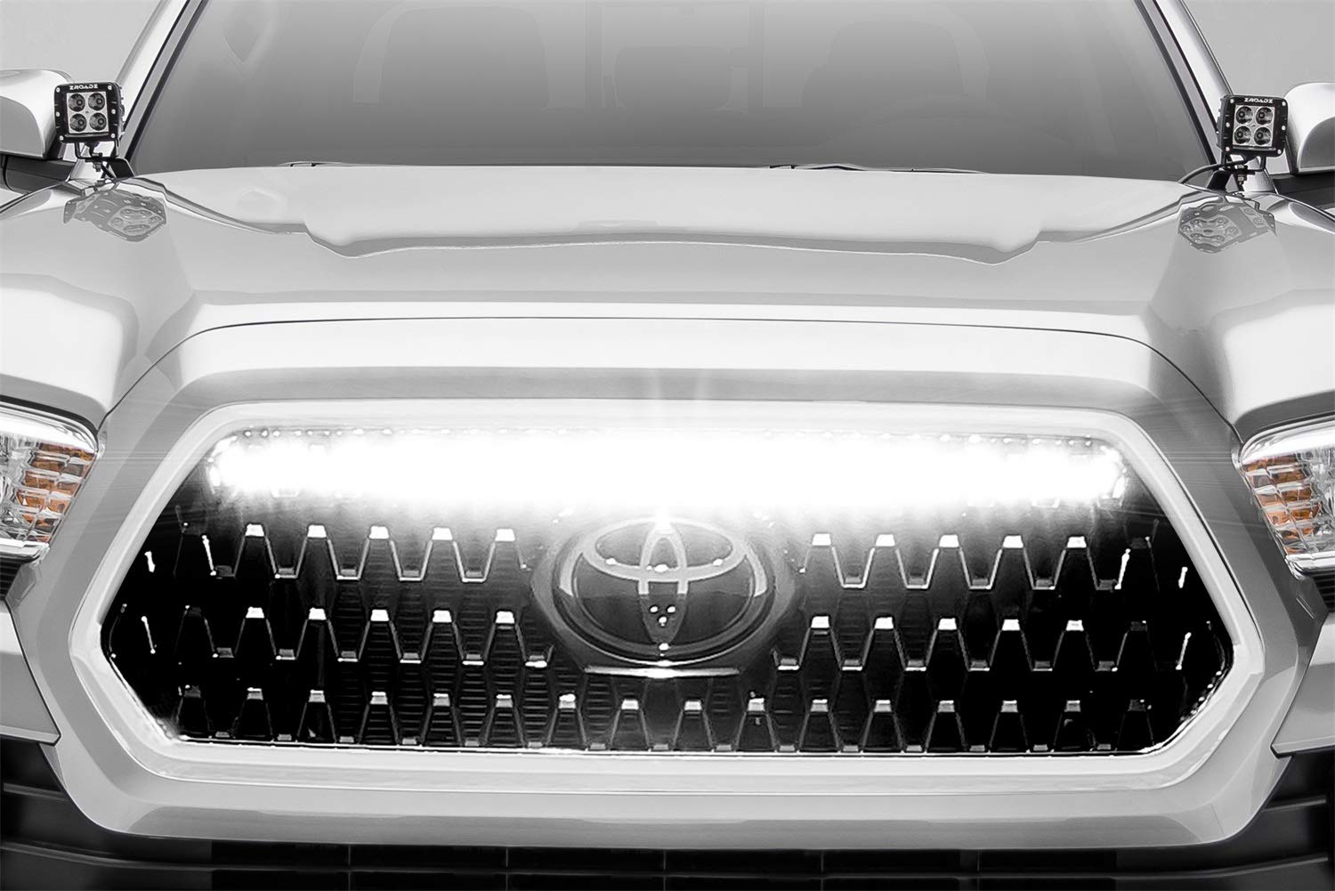 2018-2022 Toyota Tacoma TRD Sport, OEM Grille Off-Road LED Kit, Incl. (1) 30 Inch LED Straight Single Row Slim Light Bar - PN #Z419811-KIT