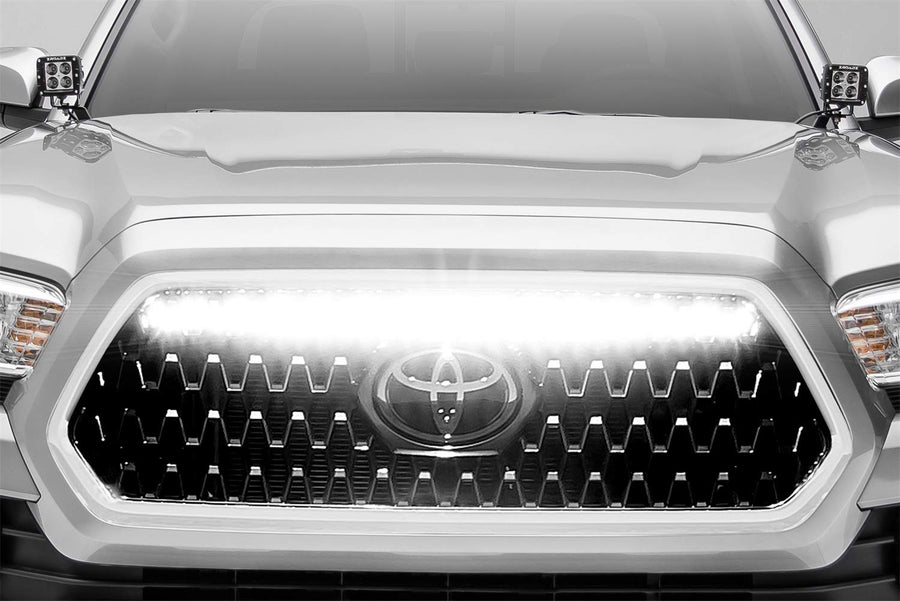 2018-2022 Toyota Tacoma TRD Sport, OEM Grille Off-Road LED Kit, Incl. (1) 30 Inch LED Straight Single Row Slim Light Bar - PN #Z419811-KIT