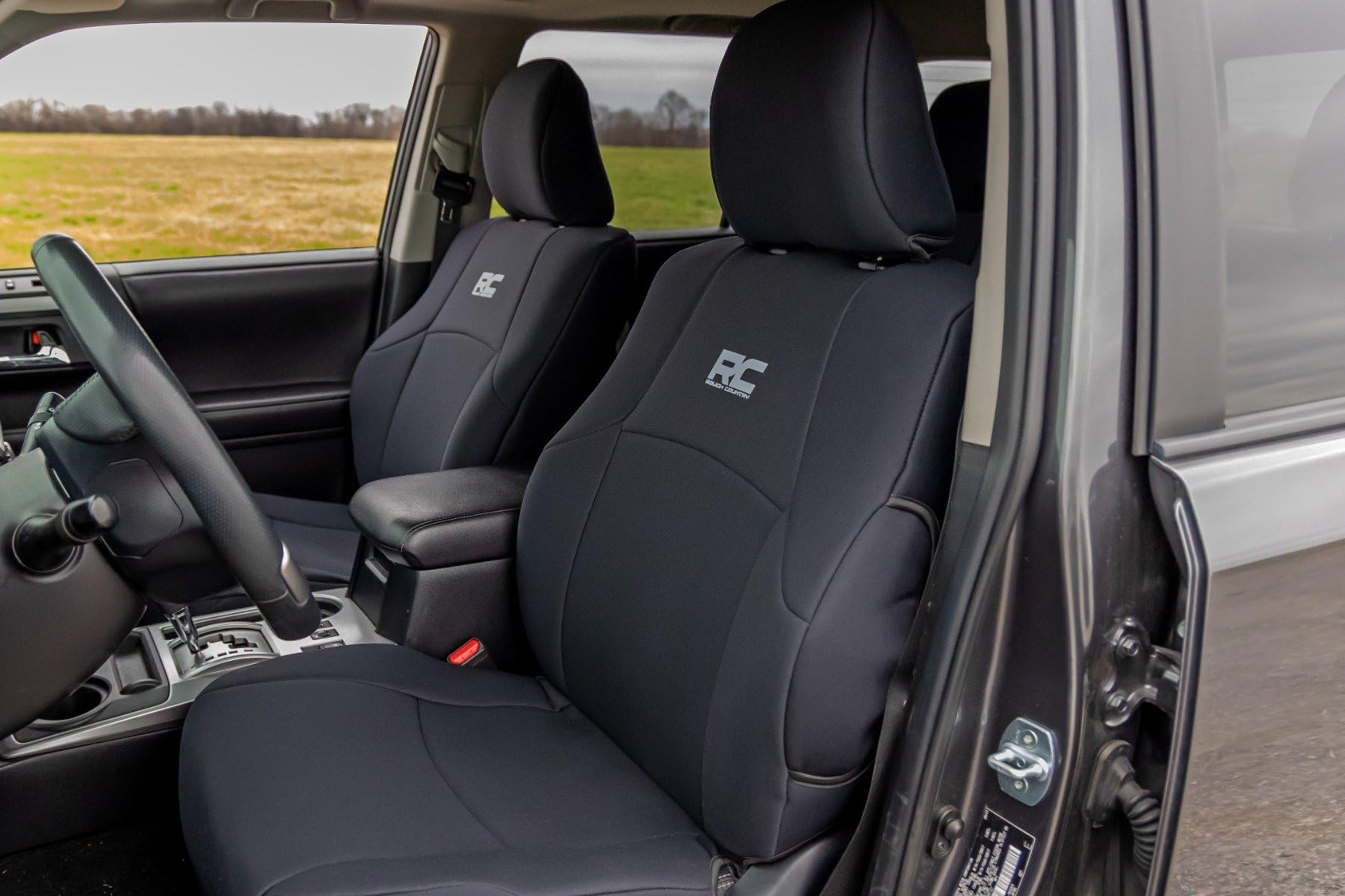 Rough Country Front Seat Covers Neoprene for Toyota 4Runner (2011-2024) - Waterproof & UV Resistant, Foam Padded, Front & Rear Seat Cover Set