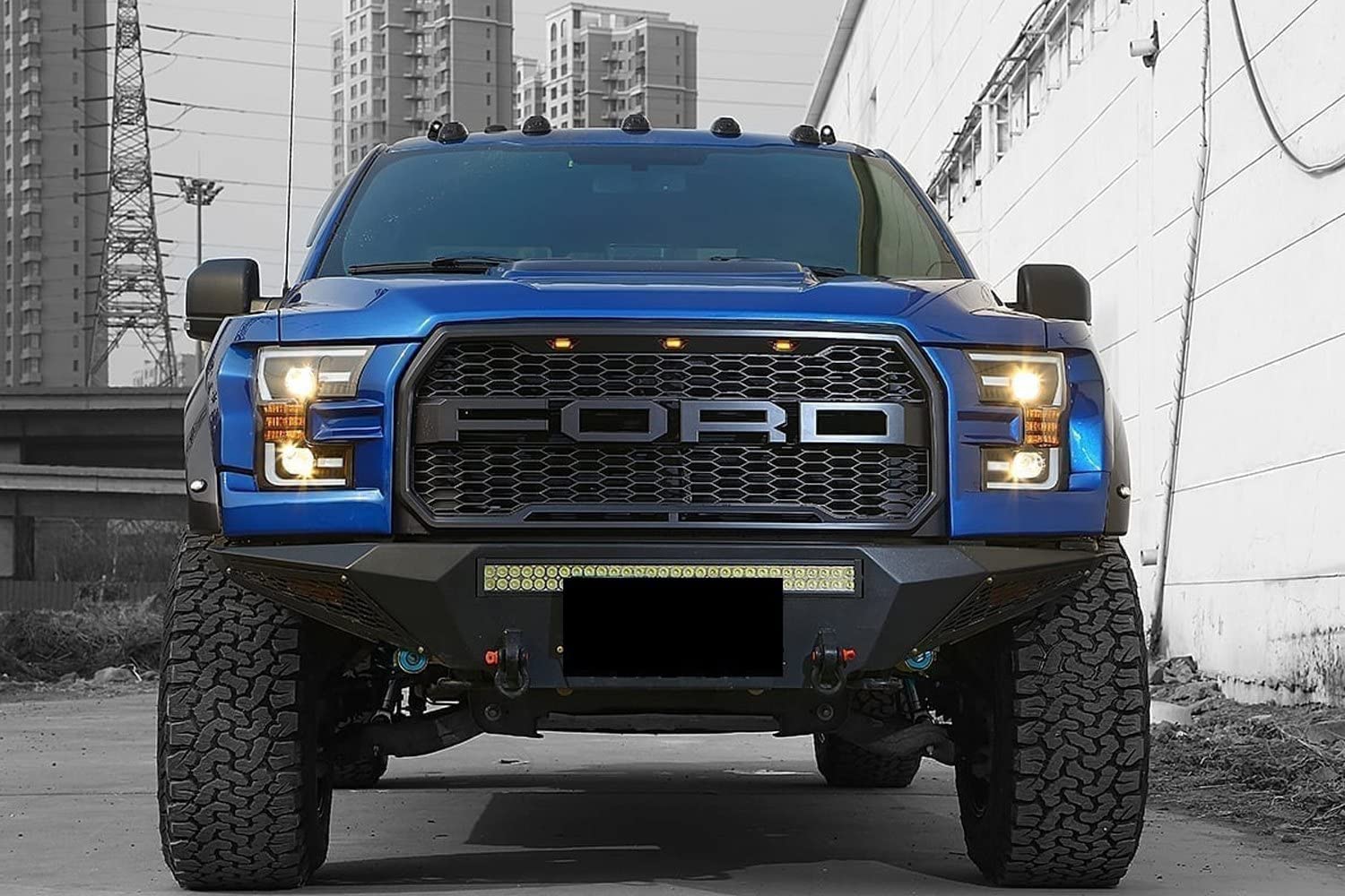 880168 AlphaRex USA LUXX Series LED Projector Headlights w/Activation Light and Driver Running Light fits Ford F-150