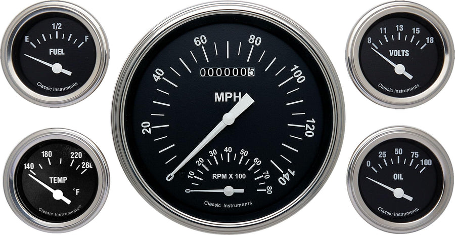 Hot Rod Series Classic Instruments HR65SLF 5 Gauge Package